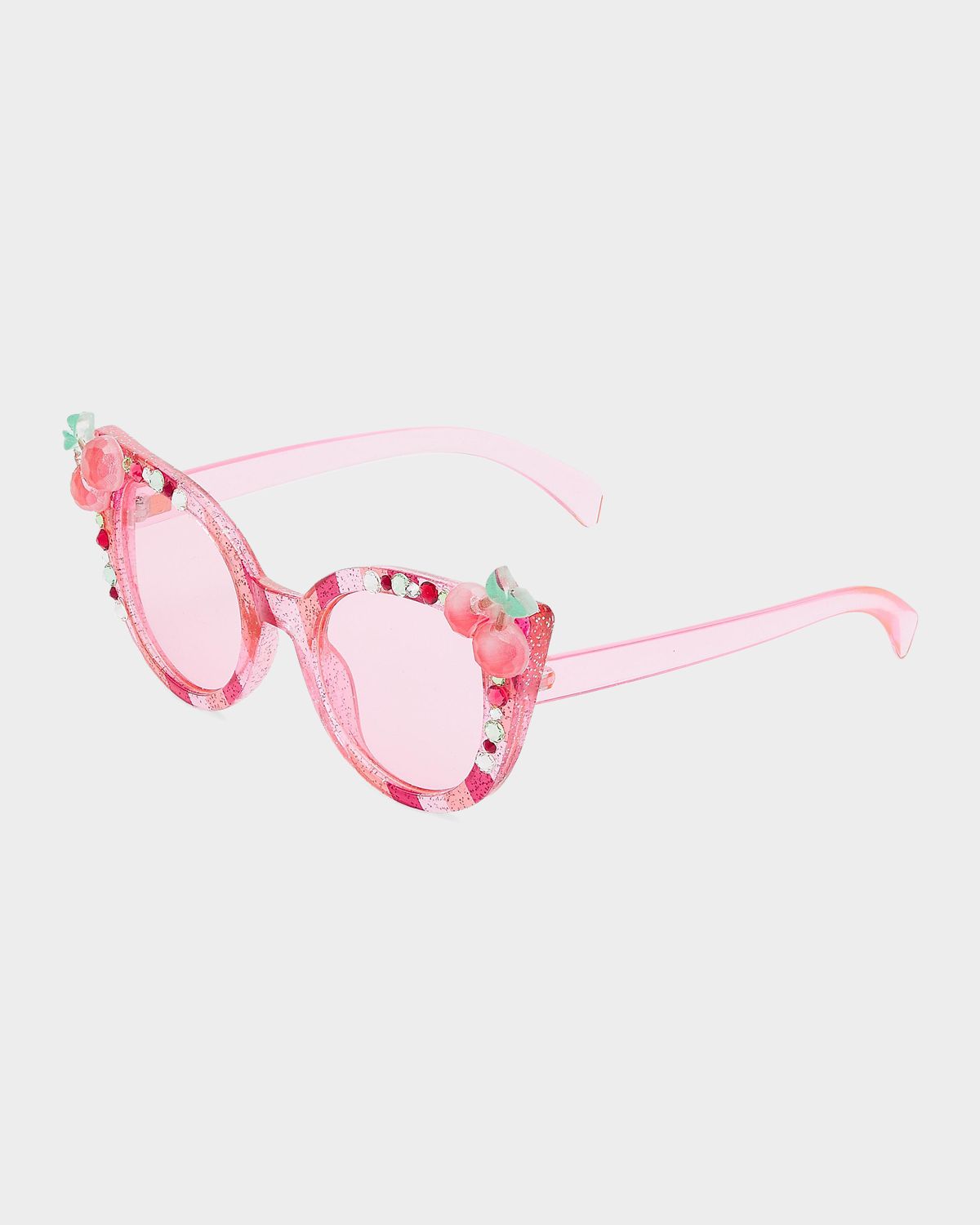 Bari Lynn Girl 's Cherry Crystal-Embellished Cat-Eye Sunglasses