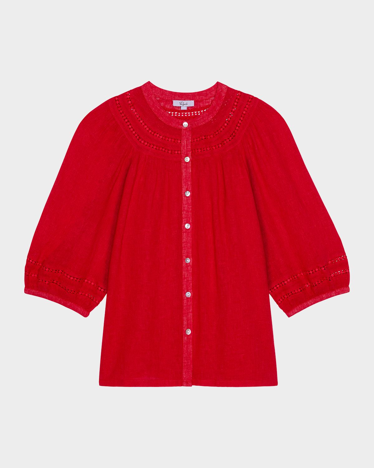 Rails x Giadzy Theia Embroidered Linen Blouse