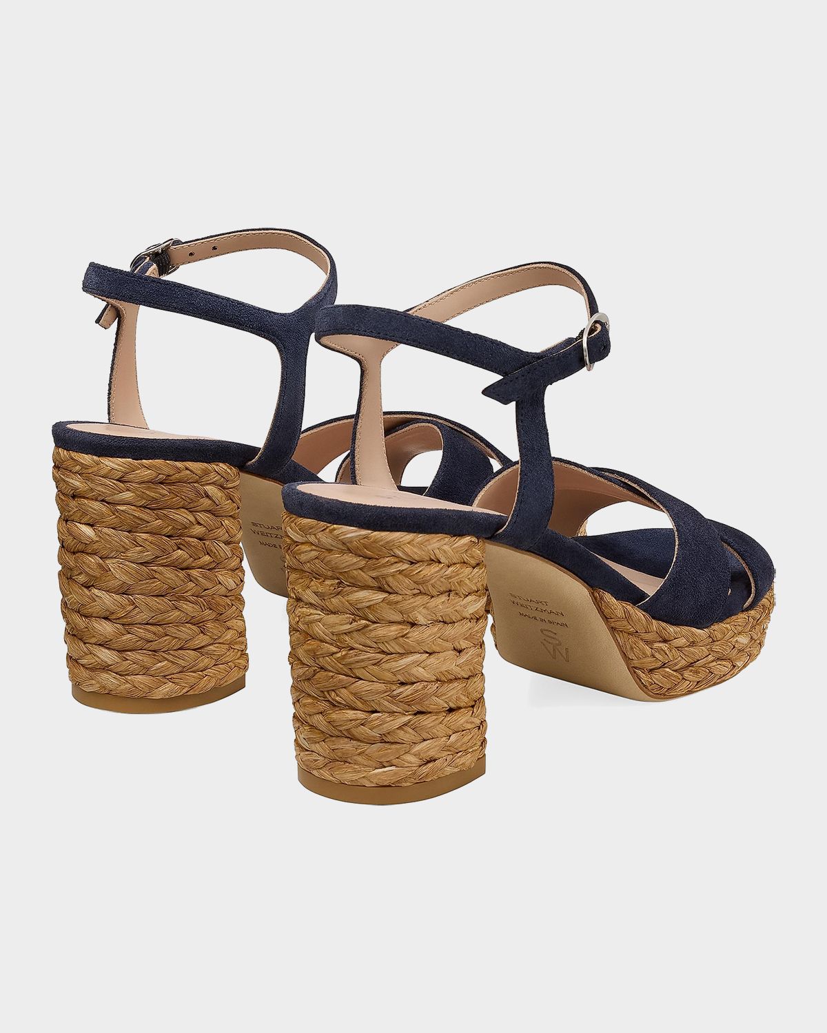Stuart Weitzman 80mm Dayna Suede Espadrille Platform Sandals | Thumbnail 4