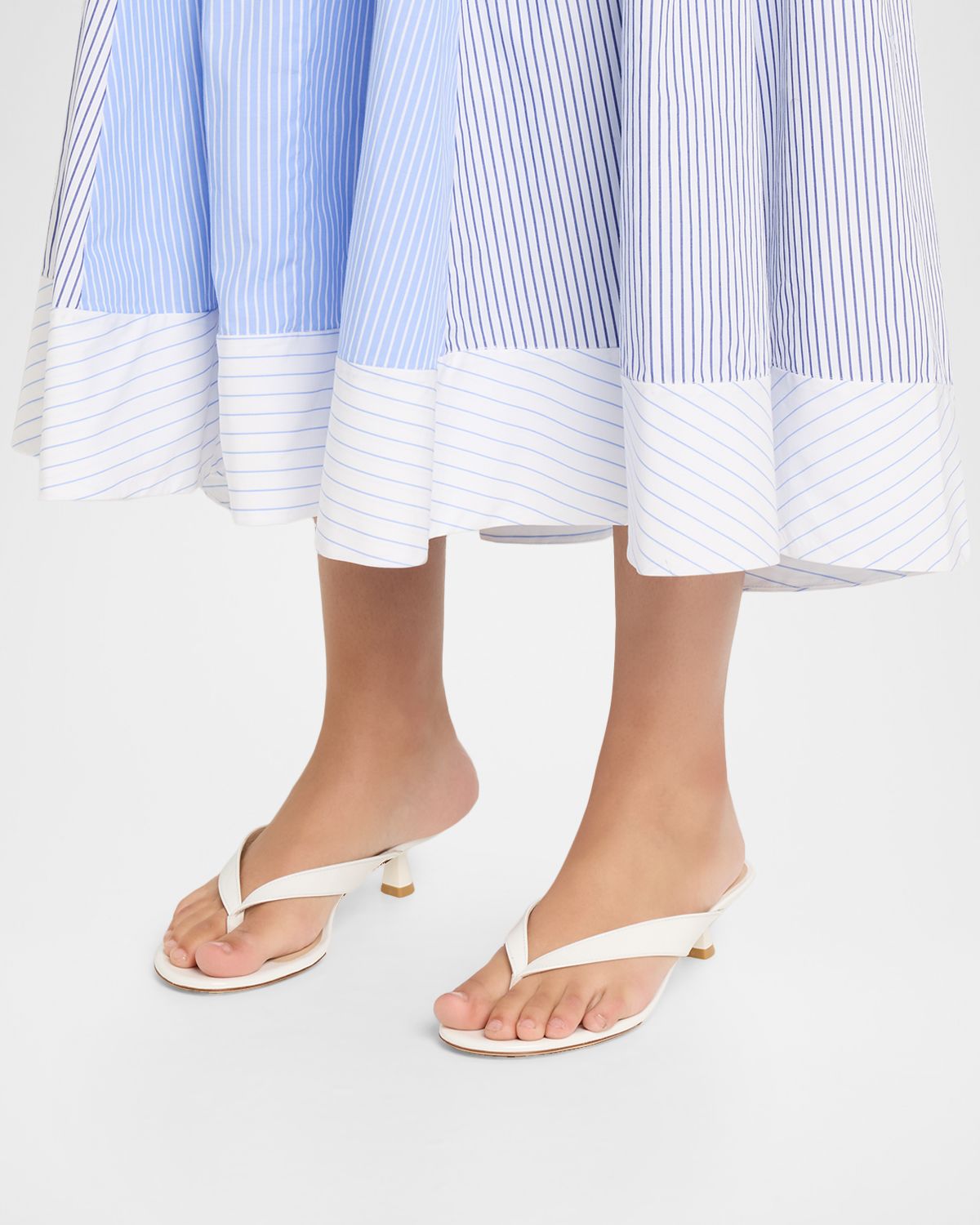 Stuart Weitzman 35mm Rio Sleek Patent Leather Thong Sandals