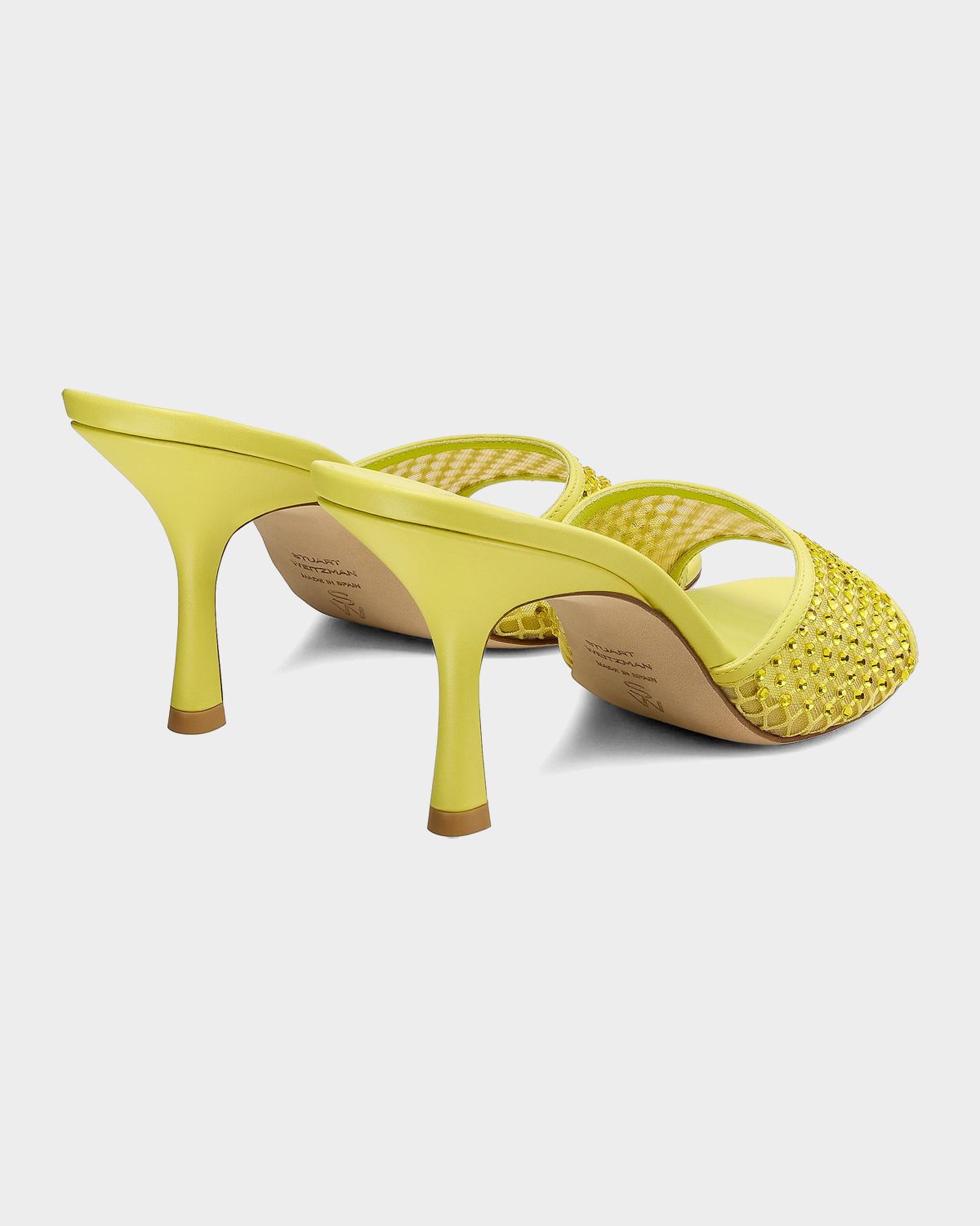 Stuart Weitzman 85mm Bareitall Mesh and Leather Sandals