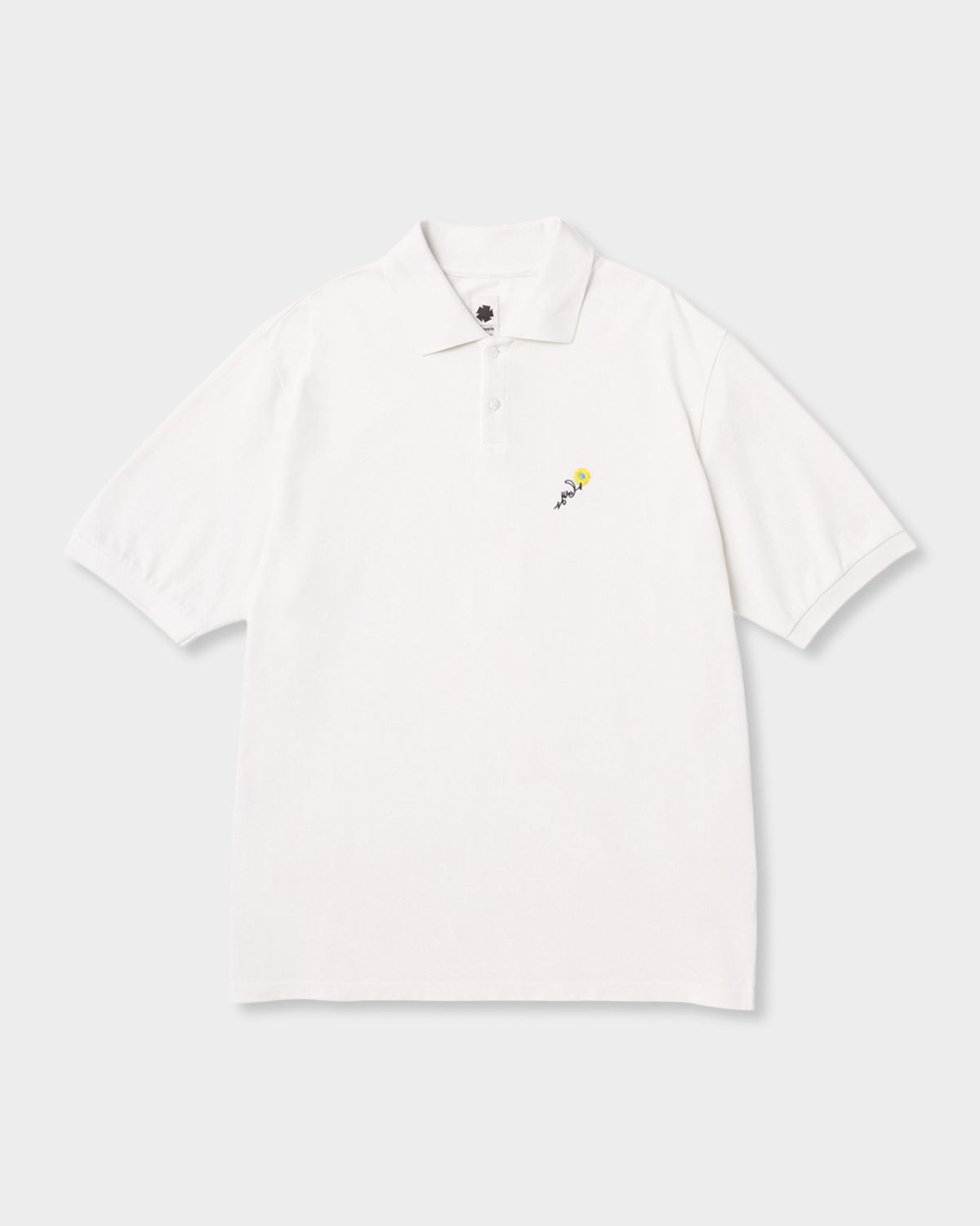 vowels Men 's Cotton Pique Floral Embroidered Polo Shirt | Thumbnail 4 vowels Men 's Cotton Pique Floral Embroidered Polo Shirt | Thumbnail 4