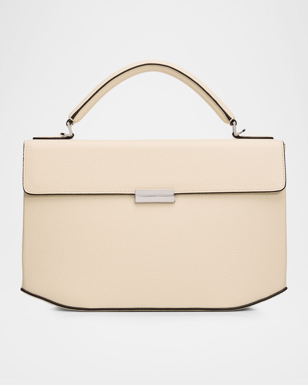 Toteme Geometric Grain Leather Top-Handle Bag