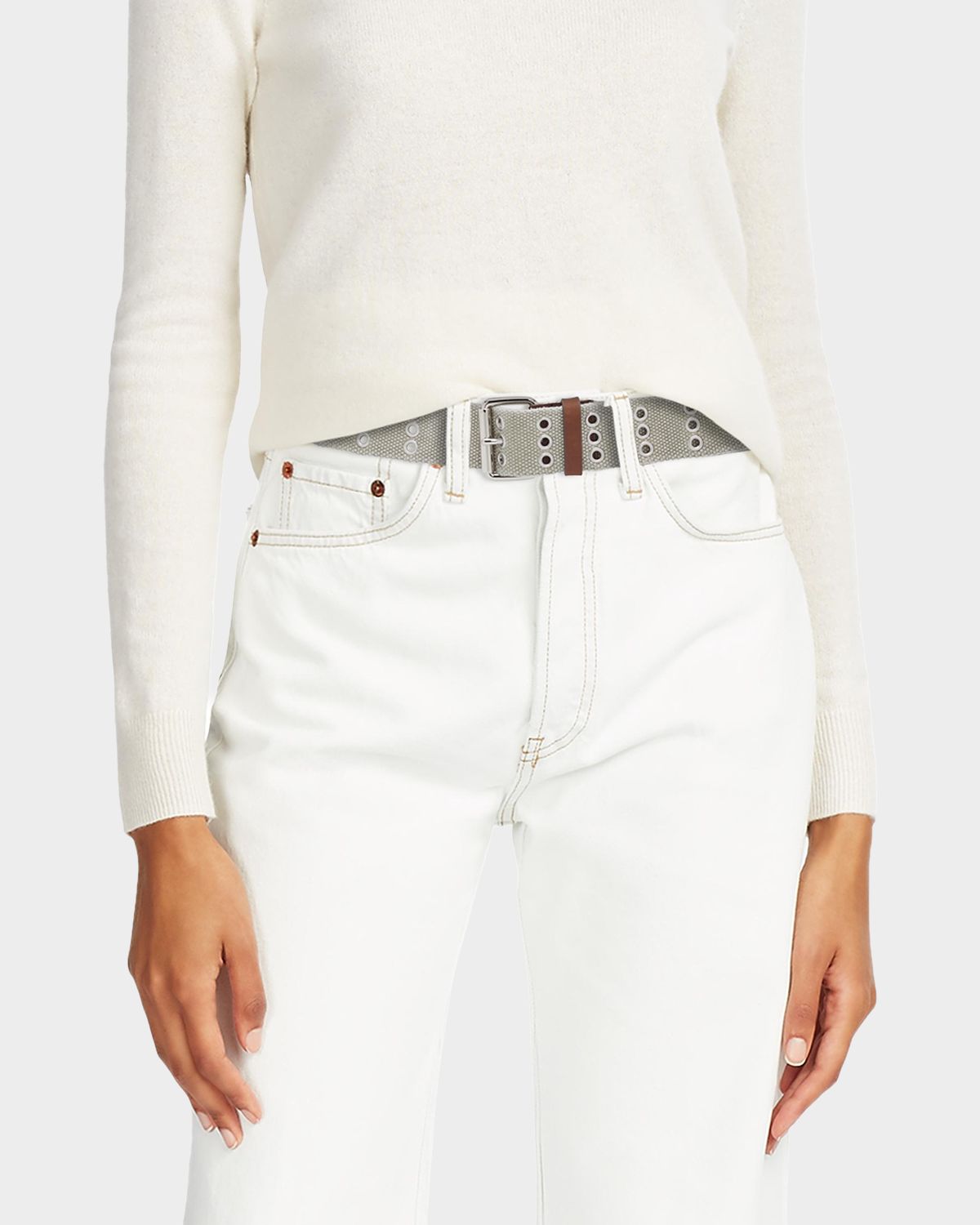 Isabel Marant Fatsa Metal Eyelet Cotton Belt