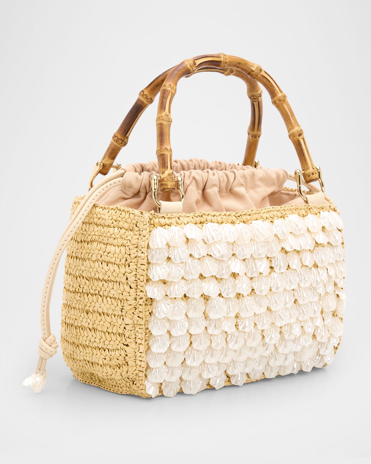 BTB Los Angeles Brielle Mini Embellished Raffia Tote Bag | Thumbnail 3