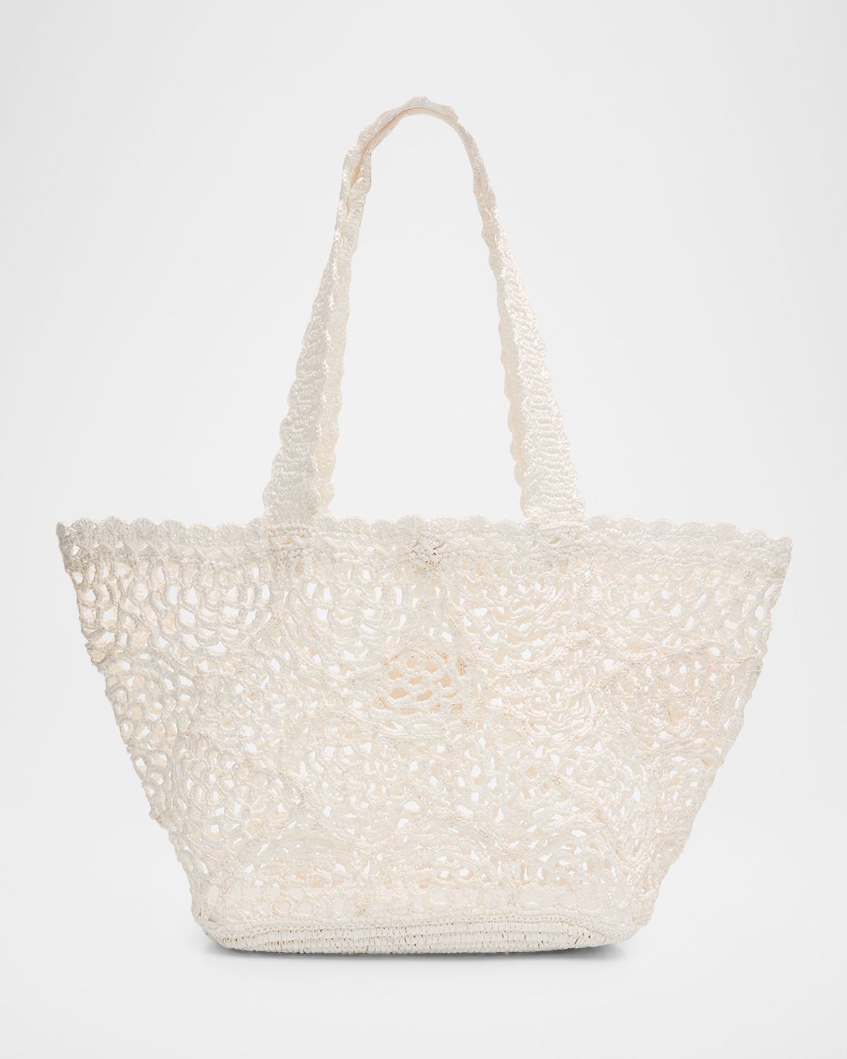 BTB Los Angeles Lacera Woven Raffia Tote Bag