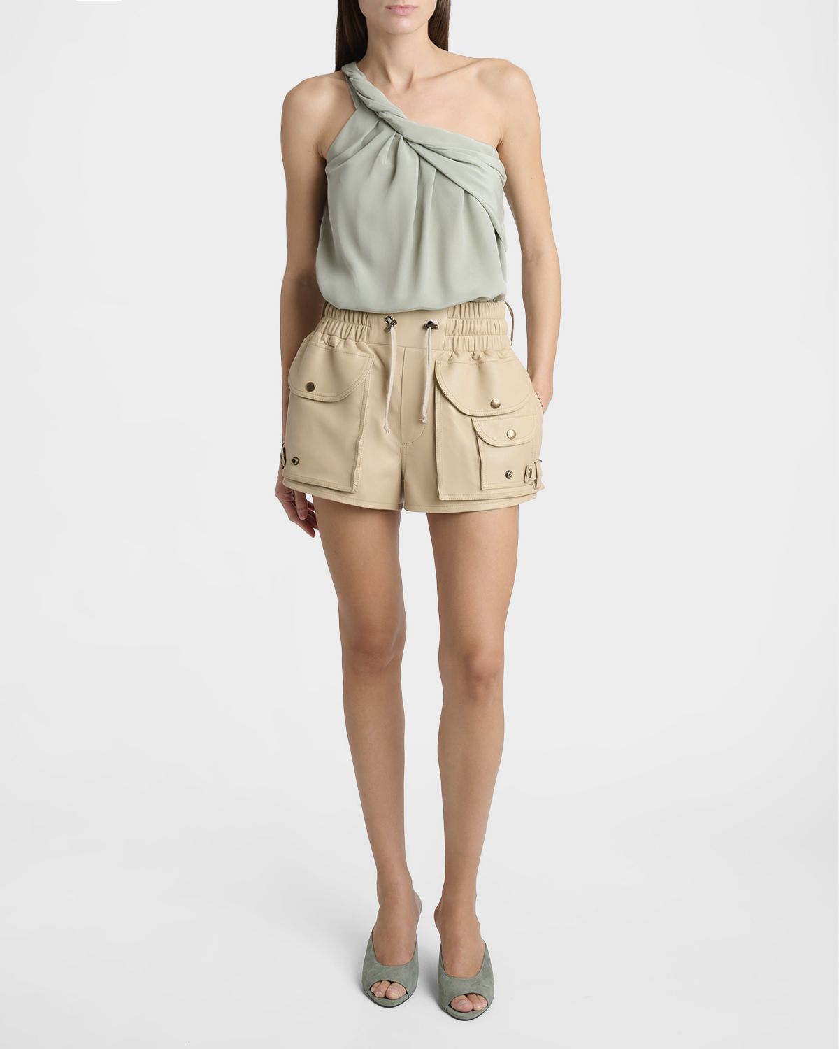 Balmain Cotton Twill Utility Shorts