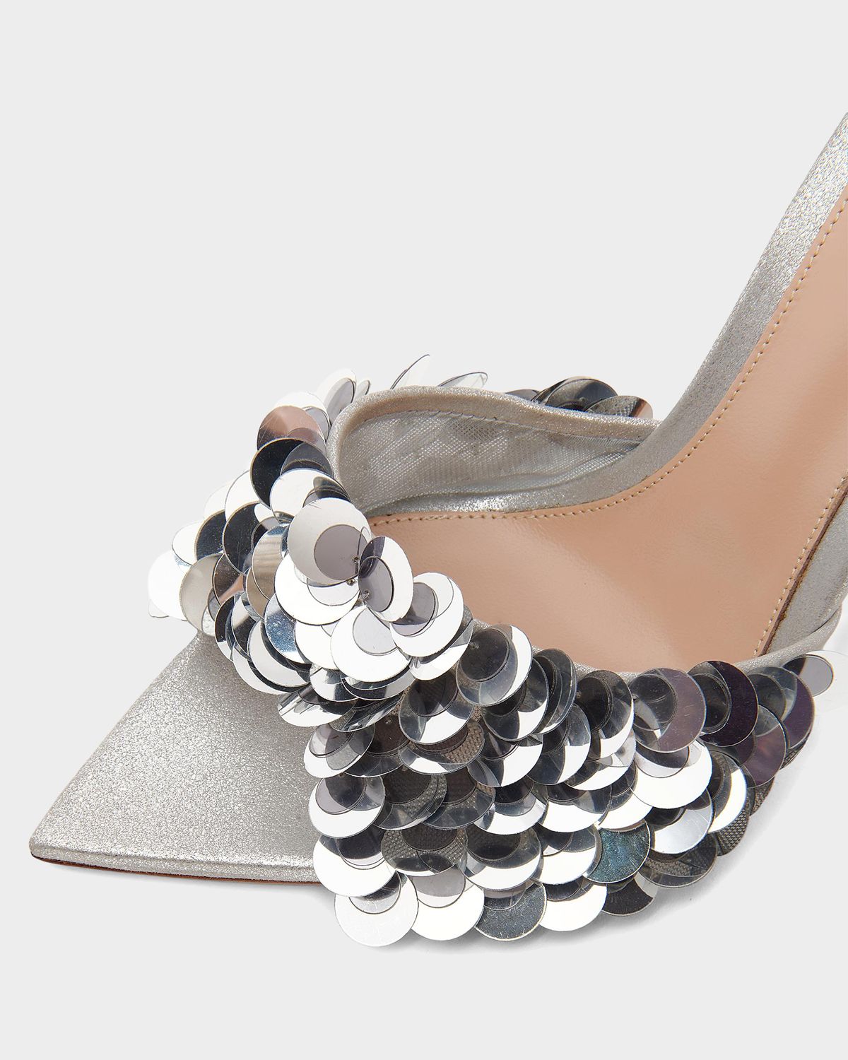 Gianvito Rossi 85mm Sequined Suede Mule Sandals