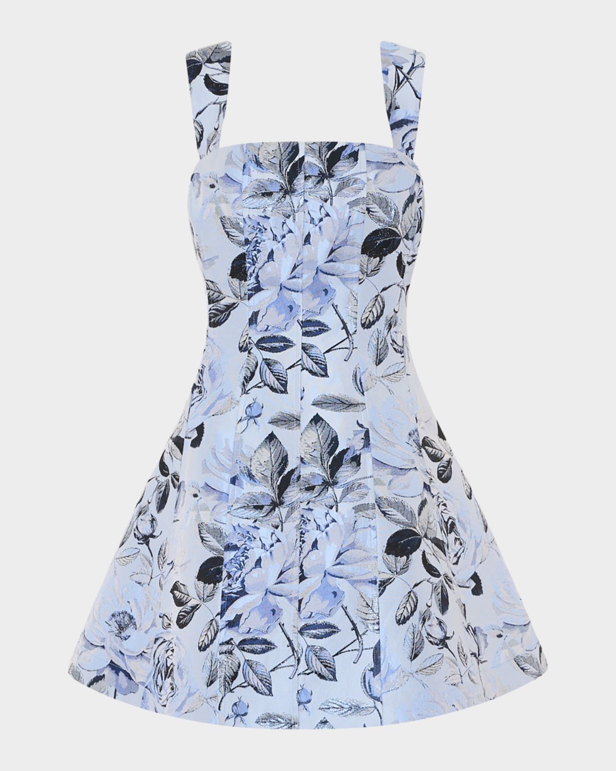 Milly Elodie Floral Jacquard Fit-&-Flare Mini Dress
