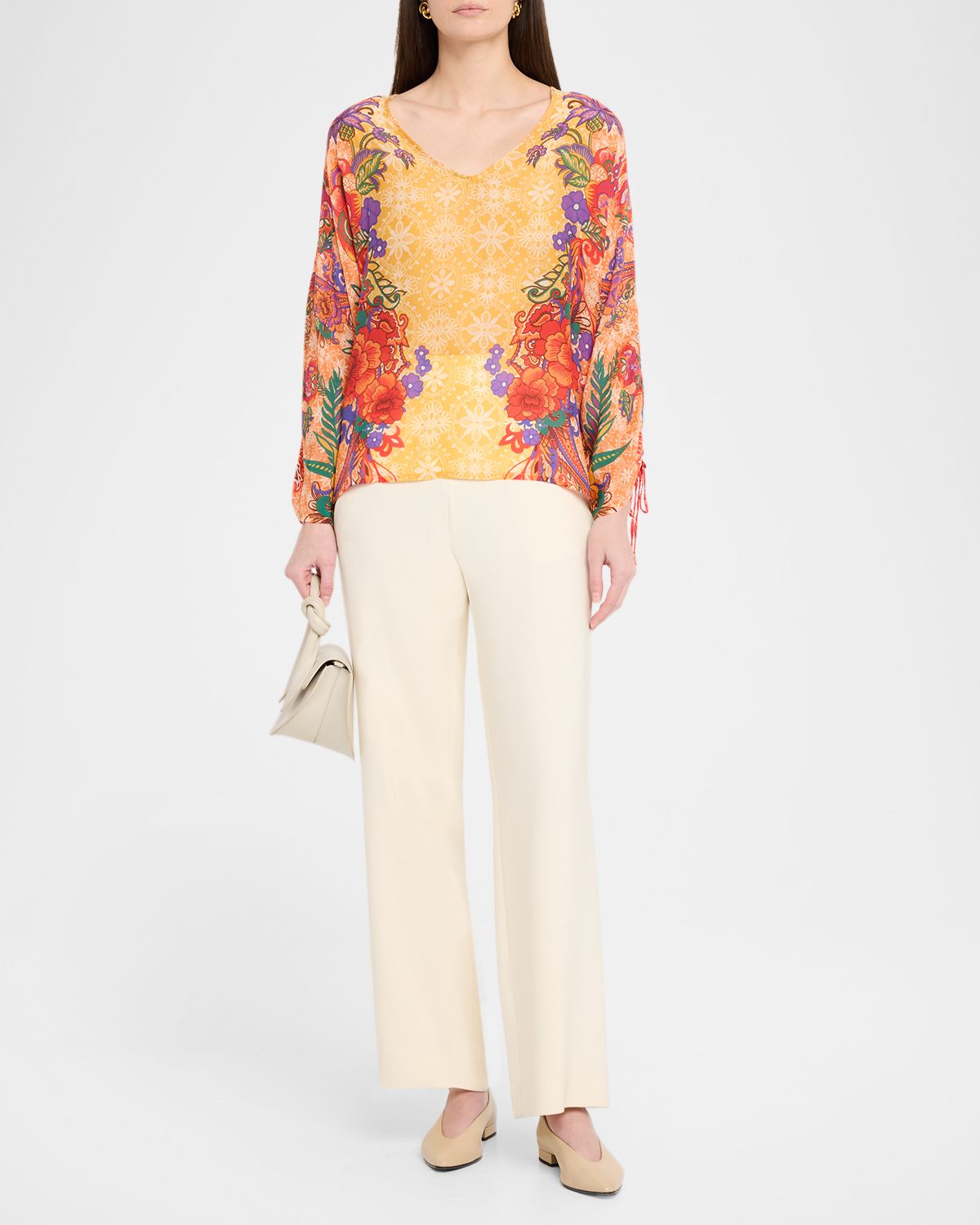 Johnny Was Erykah Floral-Print Blouse