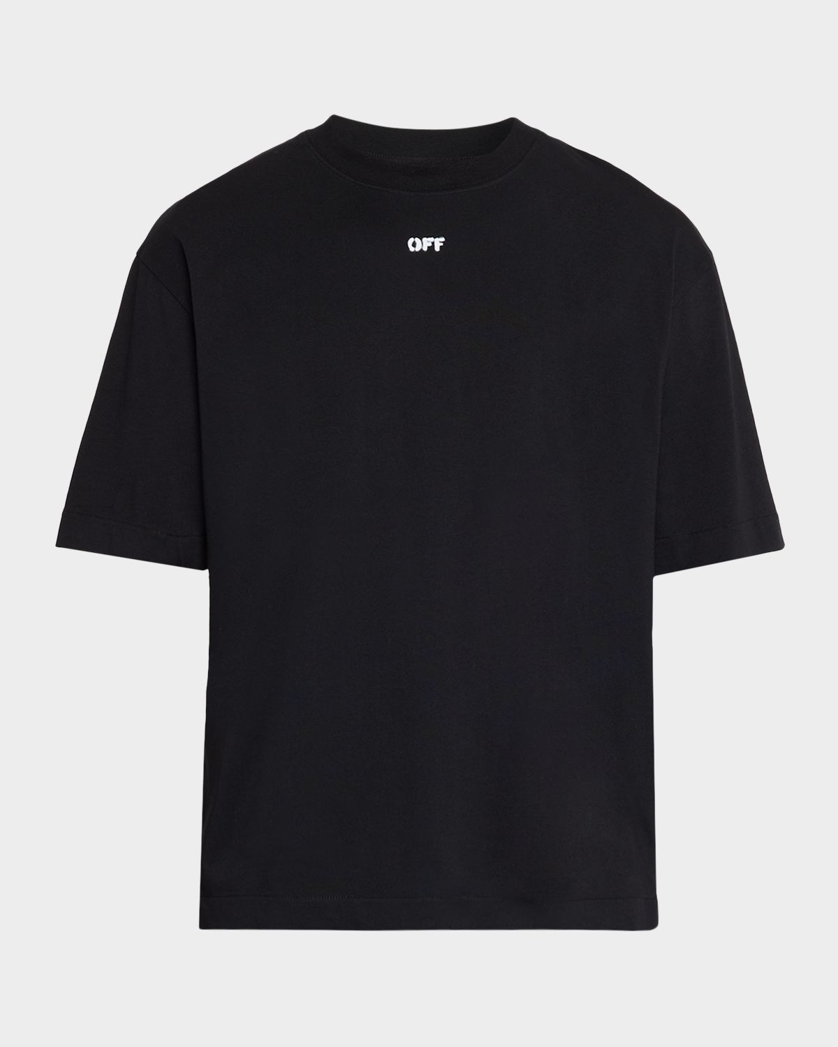 Off-White Men 's Cotton Small Logo and Arrows Graphic Crewneck T-Shirt