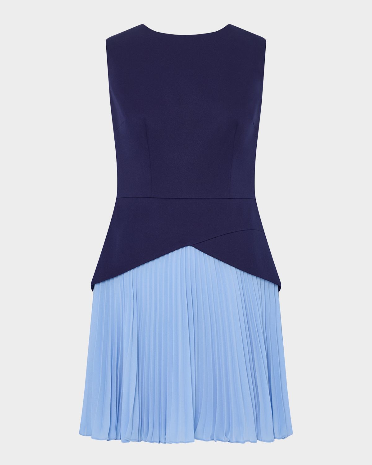 Milly Haddy Cady & Pleated Chiffon Mini Dress