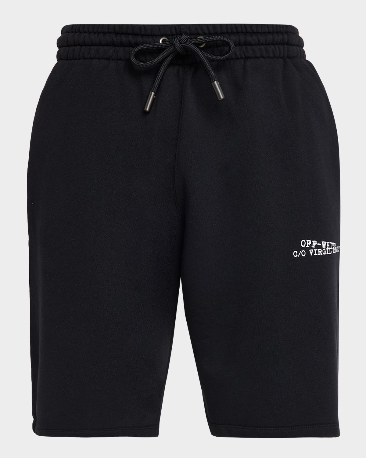 Off-White Men 's Cotton Logo-Printed Drawstring Shorts