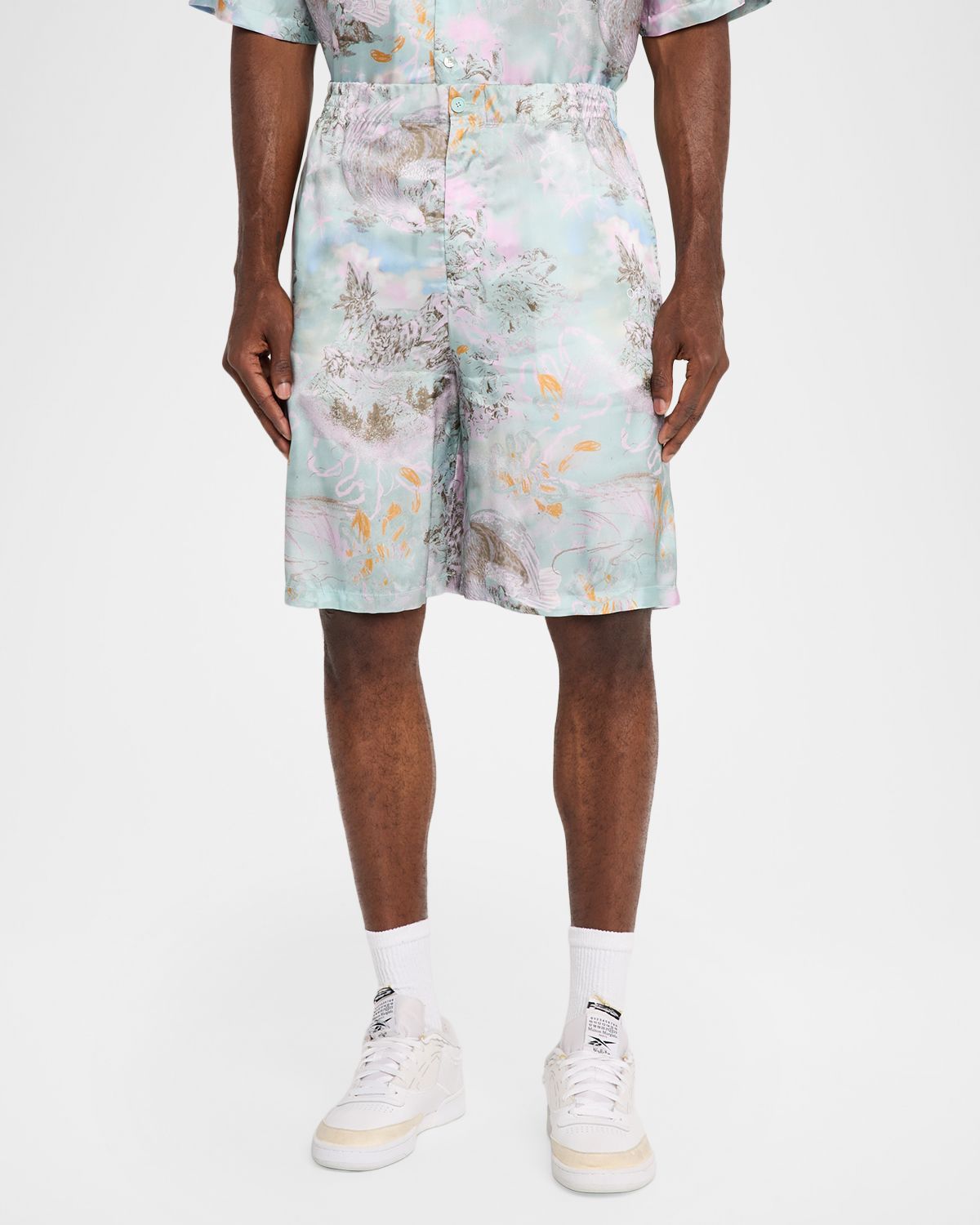 Off-White Men 's Land Sky Viscose Shorts | Thumbnail 4 Off-White Men 's Land Sky Viscose Shorts | Thumbnail 4