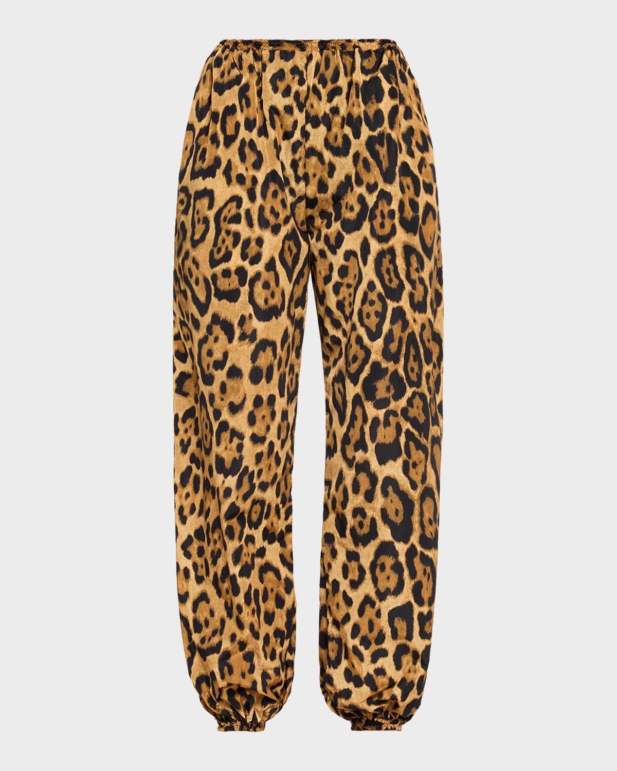 ALAIA Leopard-Print Nylon Balloon Pants