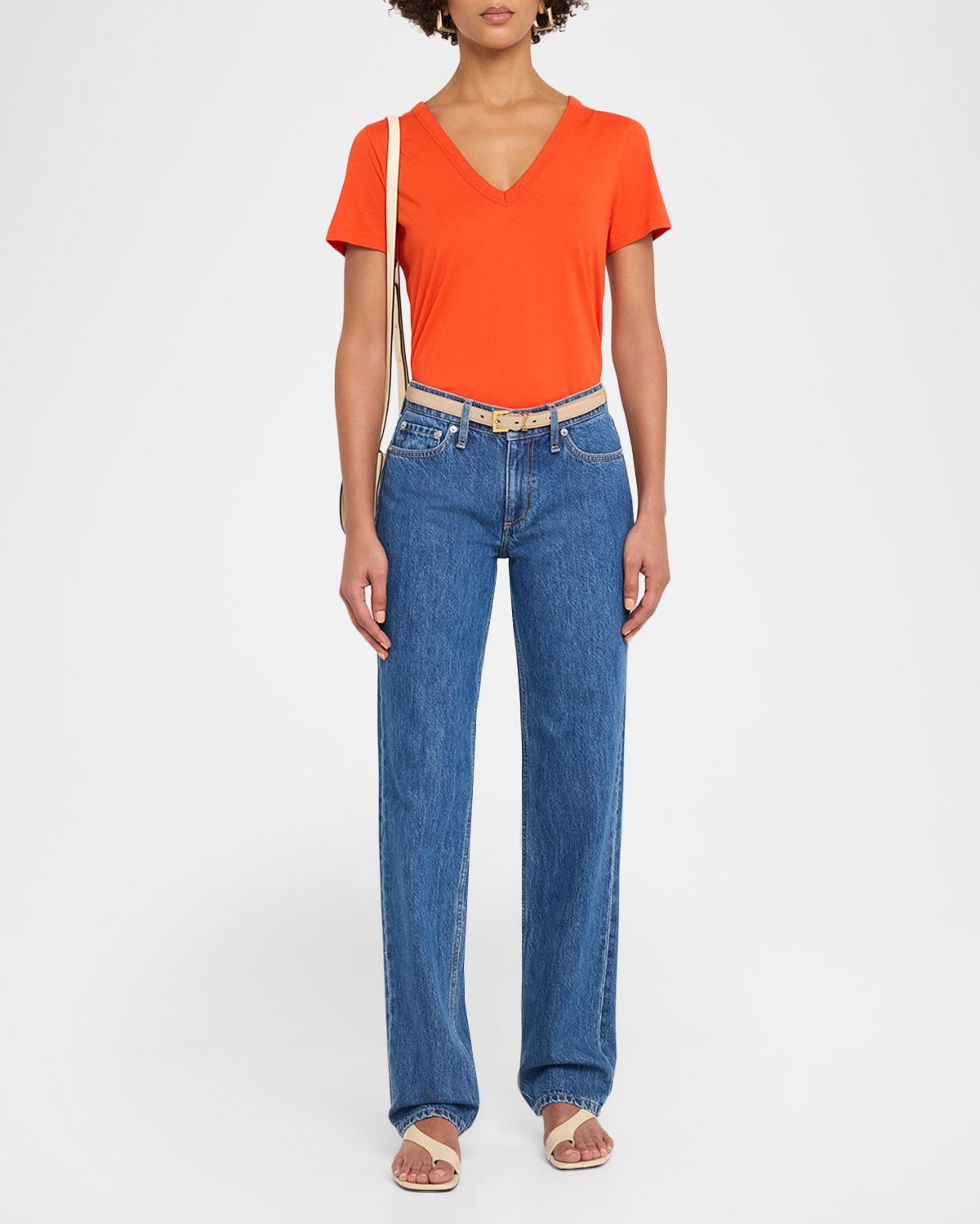 Rag & Bone Harlow Low-Rise Straight-Leg Denim Jeans
