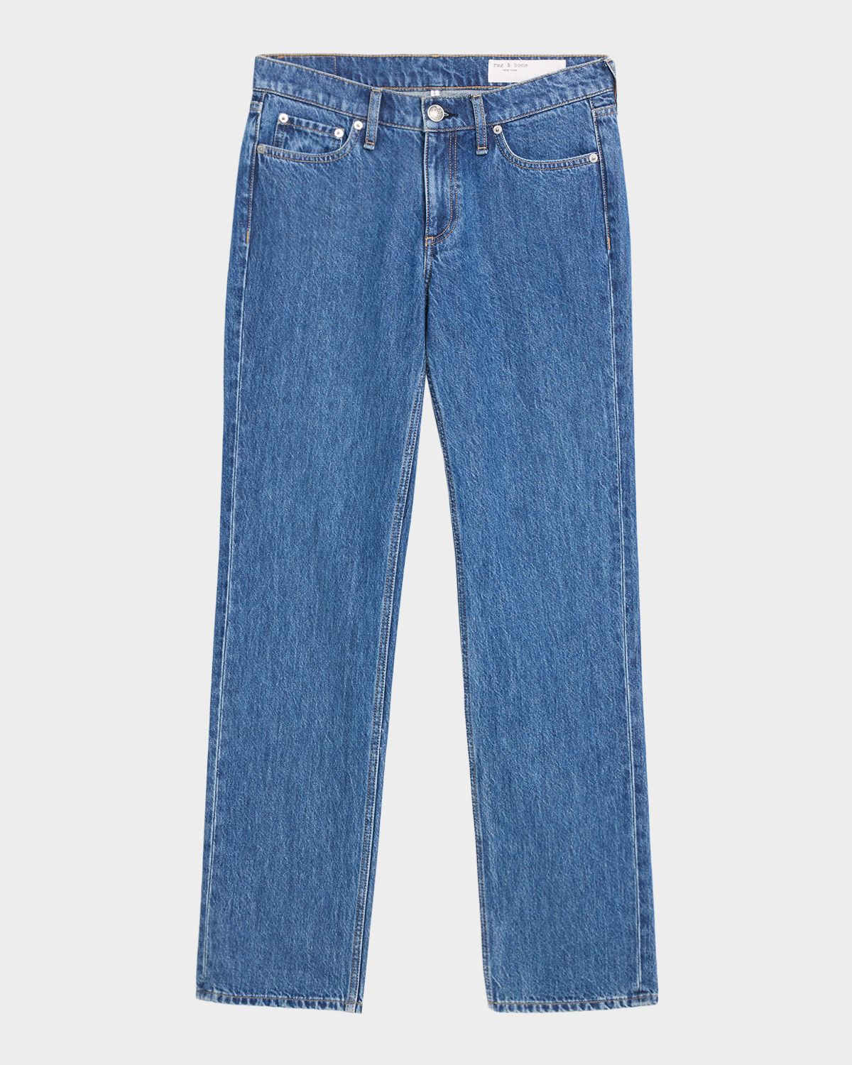 Rag & Bone Harlow Low-Rise Straight-Leg Denim Jeans
