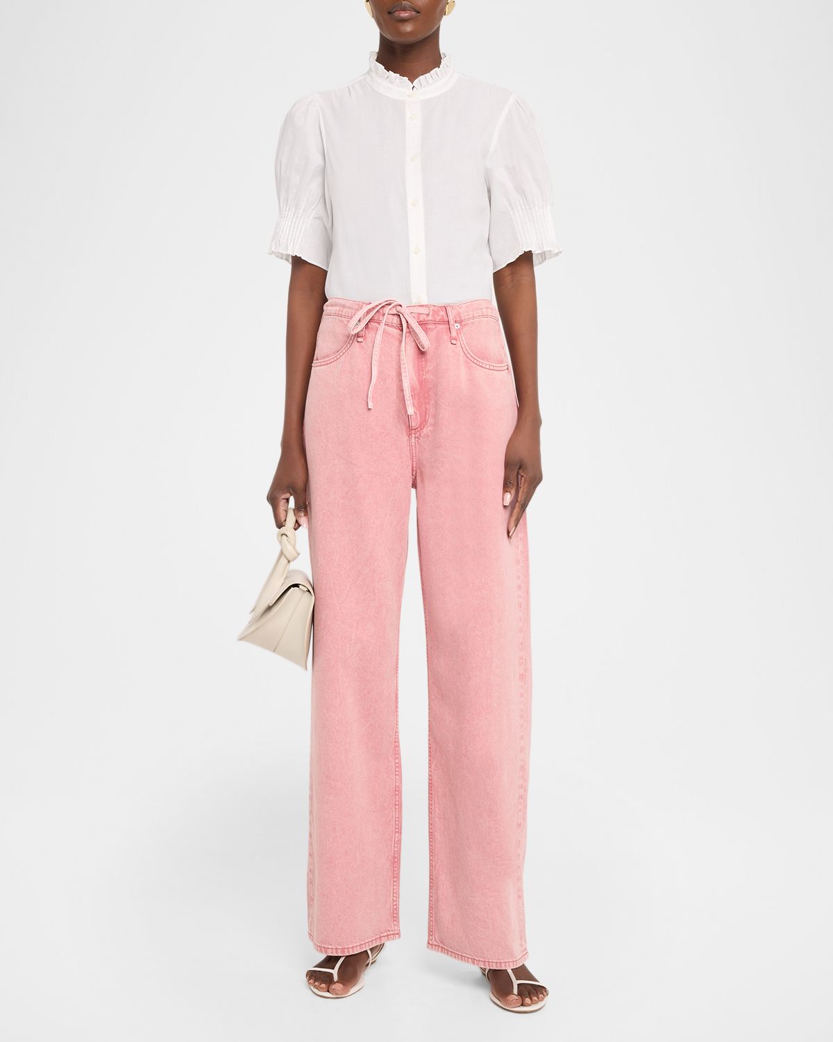 Rag & Bone Phoebe Drawstring Wide-Leg Jeans