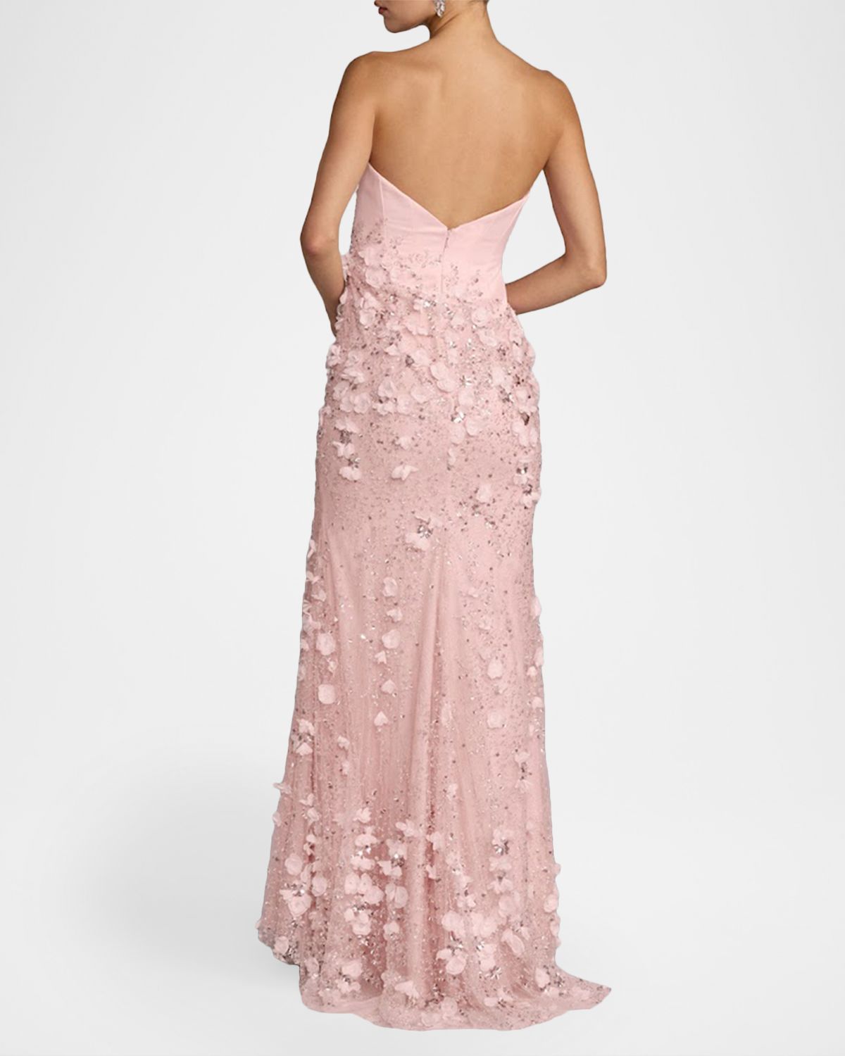 Mac Duggal Embellished Satin Strapless Gown