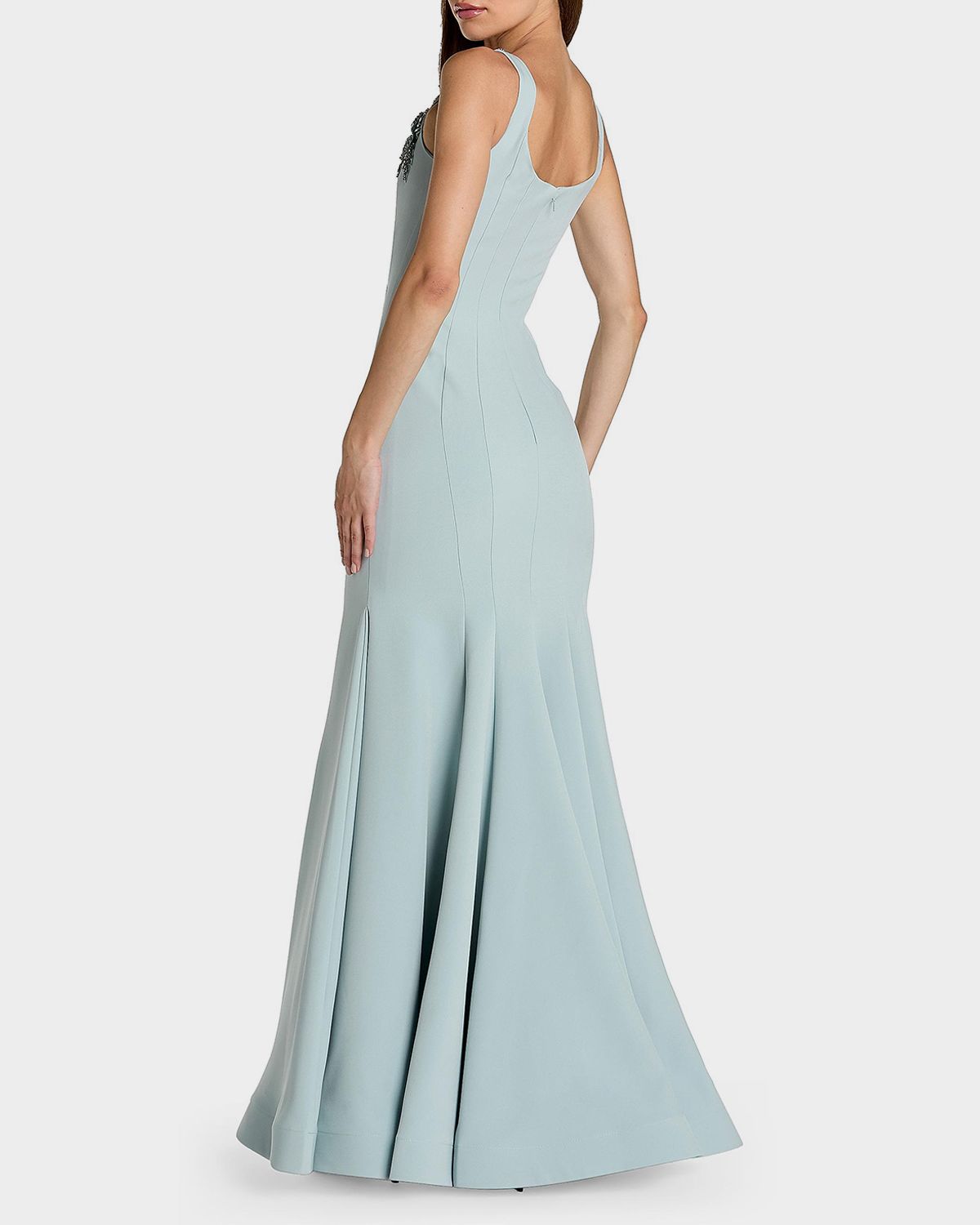 Mac Duggal Embellished Crepe Mermaid Gown