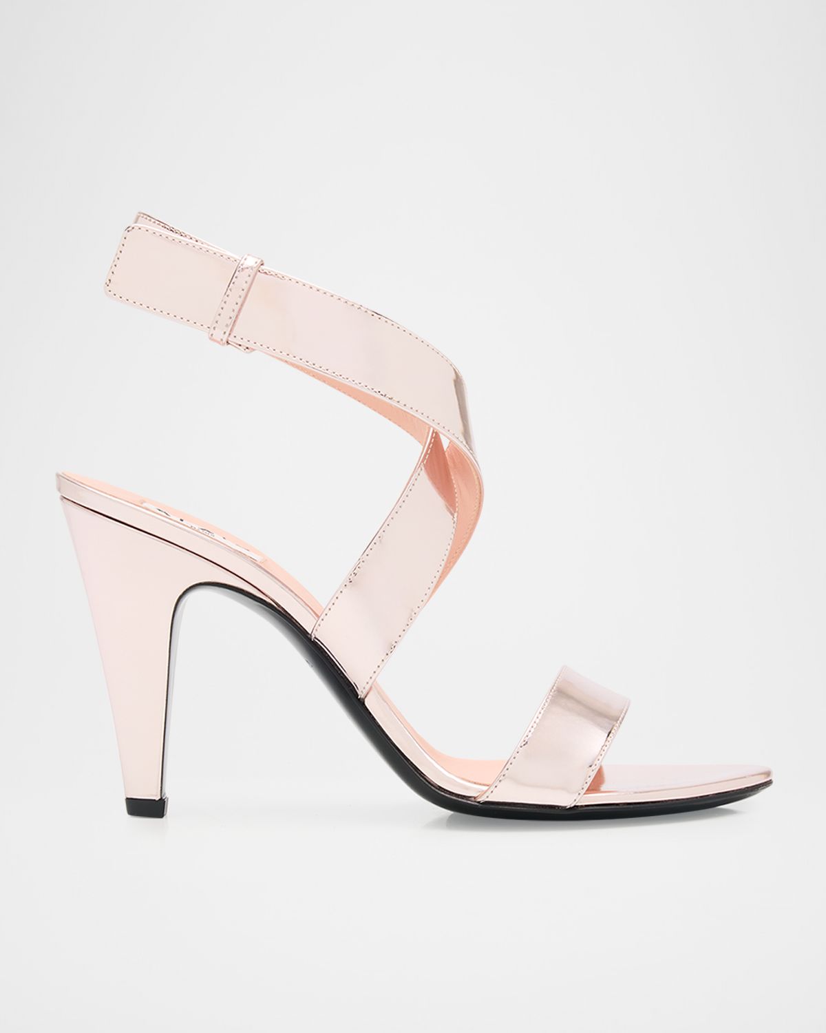 ALAIA 90mm Patent Metallic Leather Sandals | Thumbnail 7