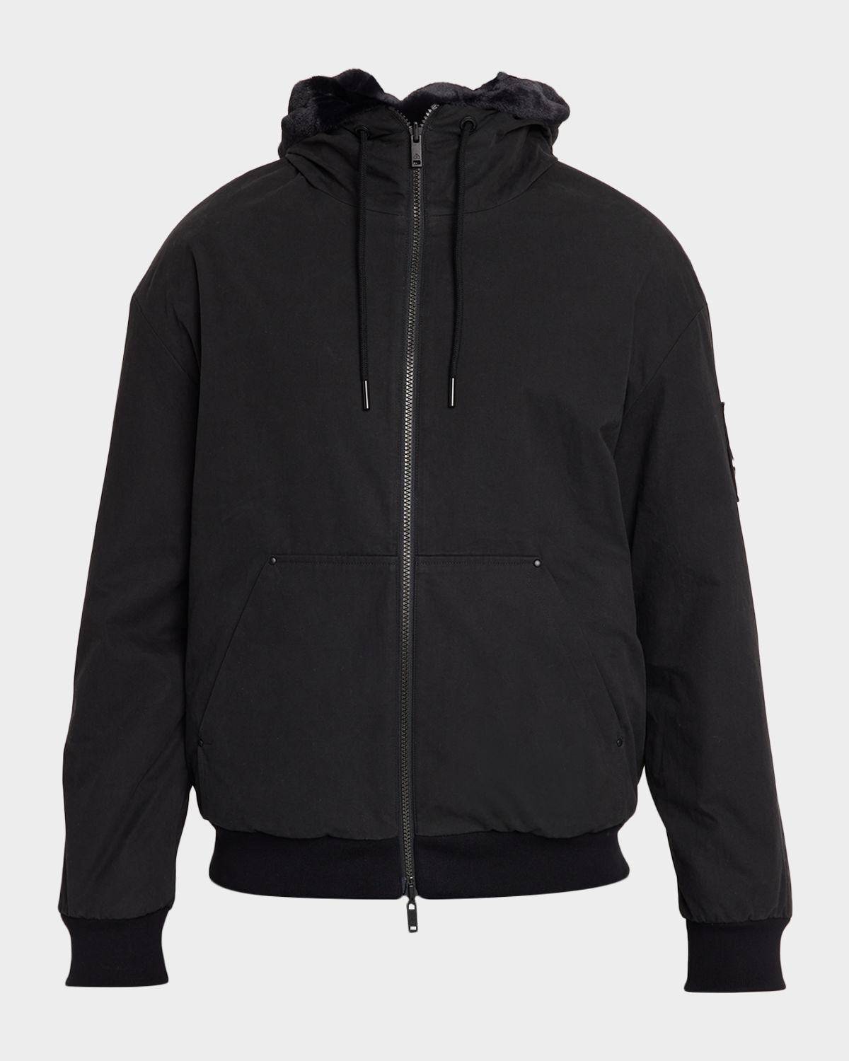 Moose Knuckles Men 's Roland Reversible Bunny Full-Zip Hoodie