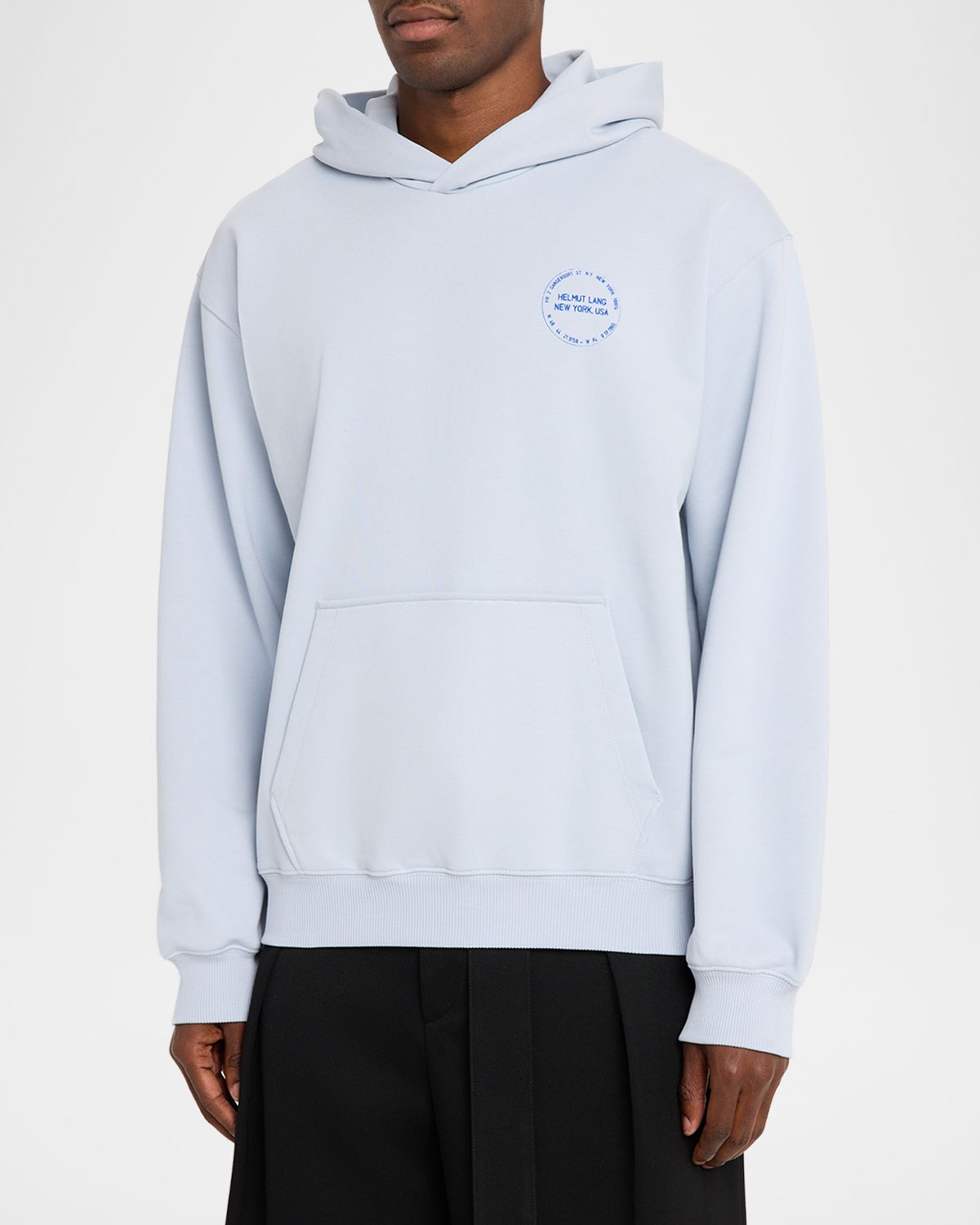 Helmut Lang Men 's Stamp Logo Cotton Terry Hoodie | Thumbnail 4 Helmut Lang Men 's Stamp Logo Cotton Terry Hoodie | Thumbnail 4