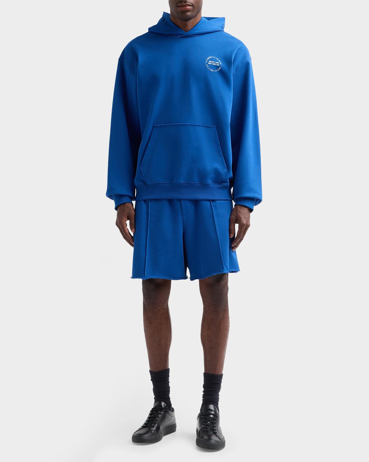 Helmut Lang Men 's Stamp Logo Cotton Terry Hoodie | Thumbnail 2 Helmut Lang Men 's Stamp Logo Cotton Terry Hoodie | Thumbnail 2