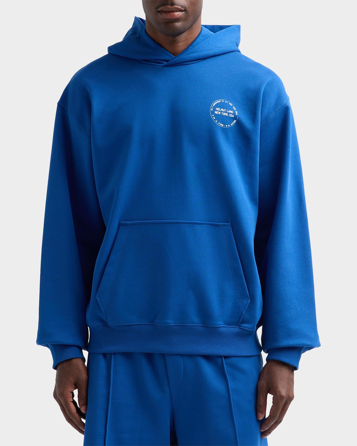 Helmut Lang Men 's Stamp Logo Cotton Terry Hoodie | Thumbnail 4 Helmut Lang Men 's Stamp Logo Cotton Terry Hoodie | Thumbnail 4