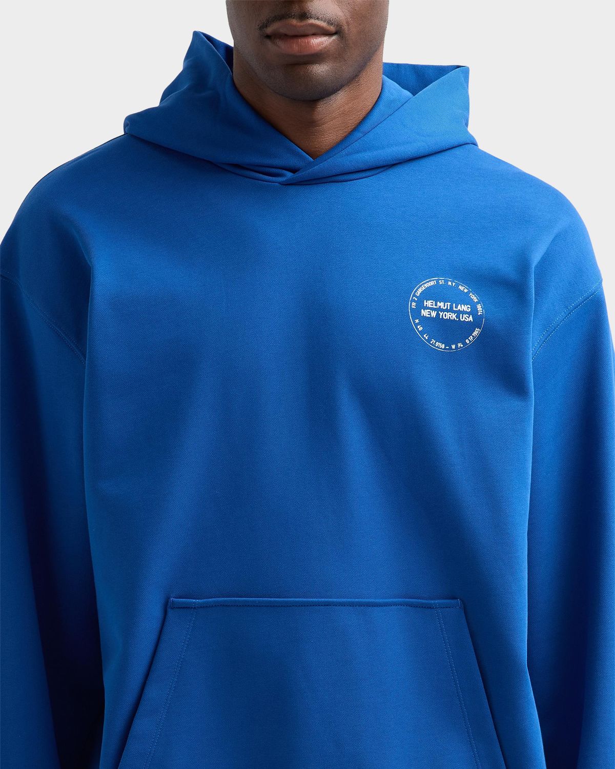 Helmut Lang Men 's Stamp Logo Cotton Terry Hoodie | Thumbnail 5 Helmut Lang Men 's Stamp Logo Cotton Terry Hoodie | Thumbnail 5