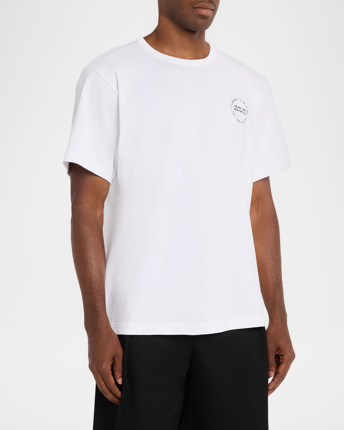 Helmut Lang Men 's Stamp Logo Cotton T-Shirt | Thumbnail 4 Helmut Lang Men 's Stamp Logo Cotton T-Shirt | Thumbnail 4
