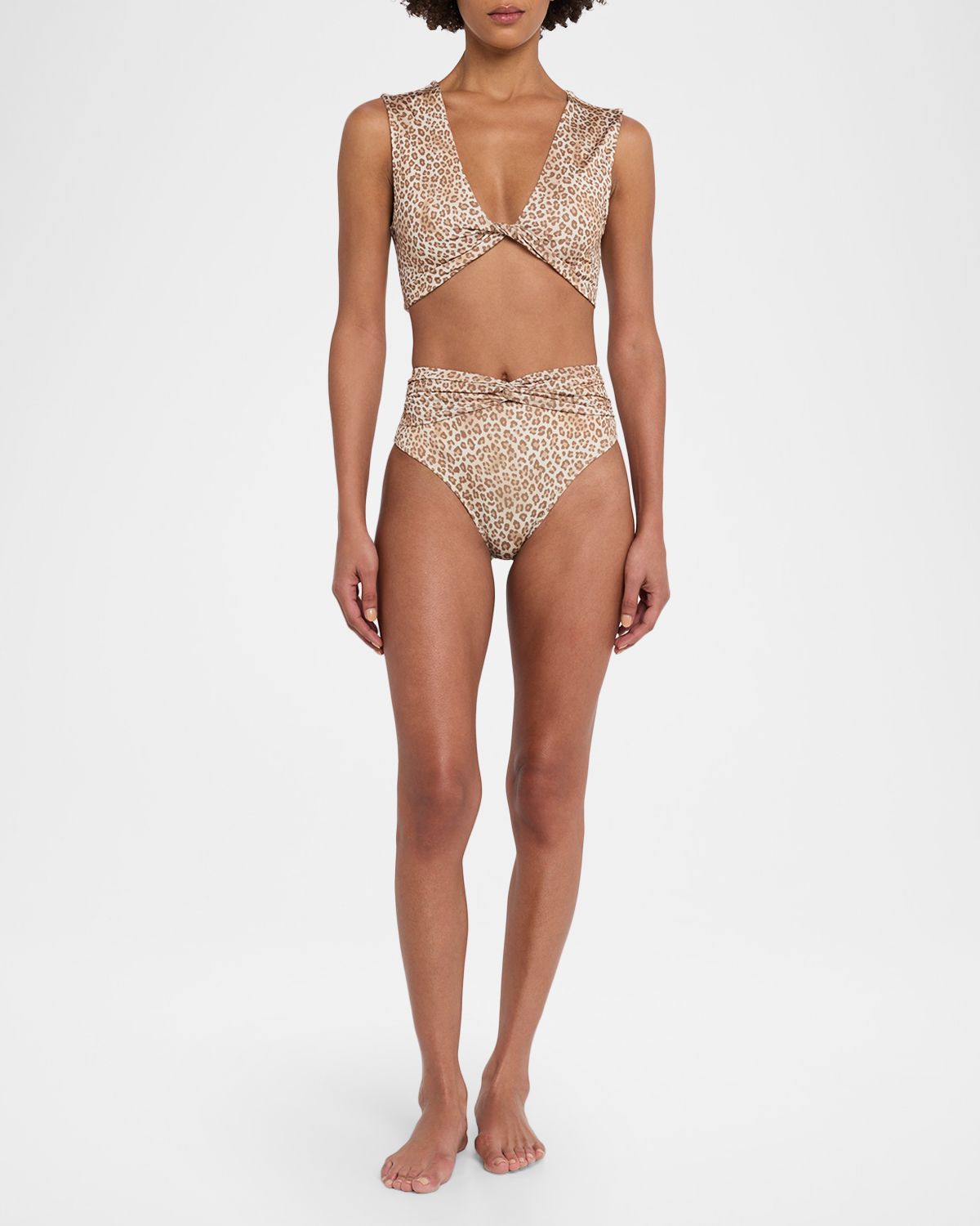 Ramy Brook Oliwia Leopard-Print Bikini Top