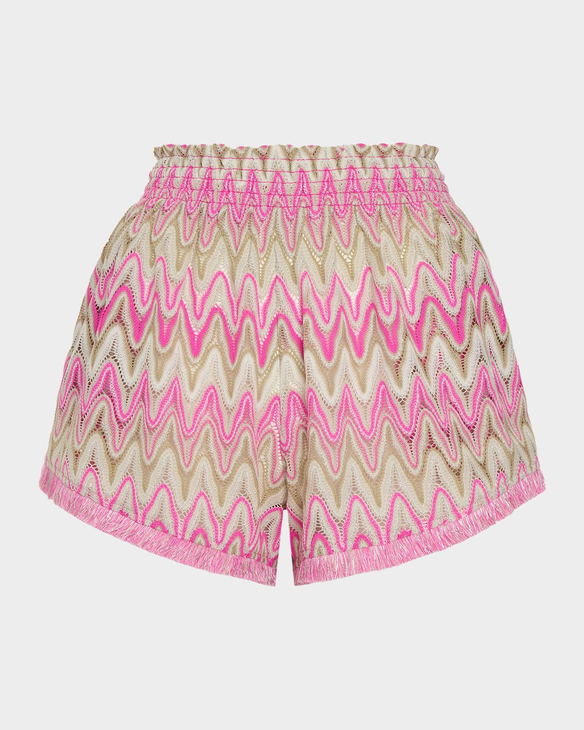 Ramy Brook Analisa Zig-Zag Knit Shorts