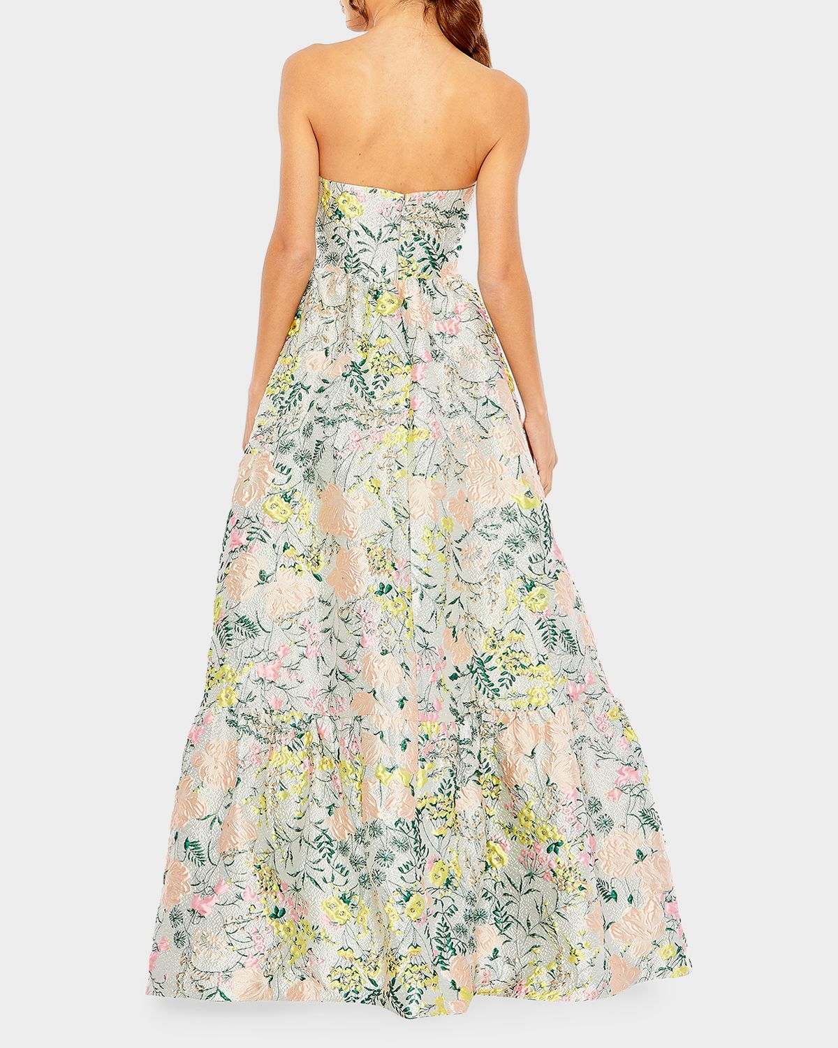 Mac Duggal Floral Brocade Ball Gown