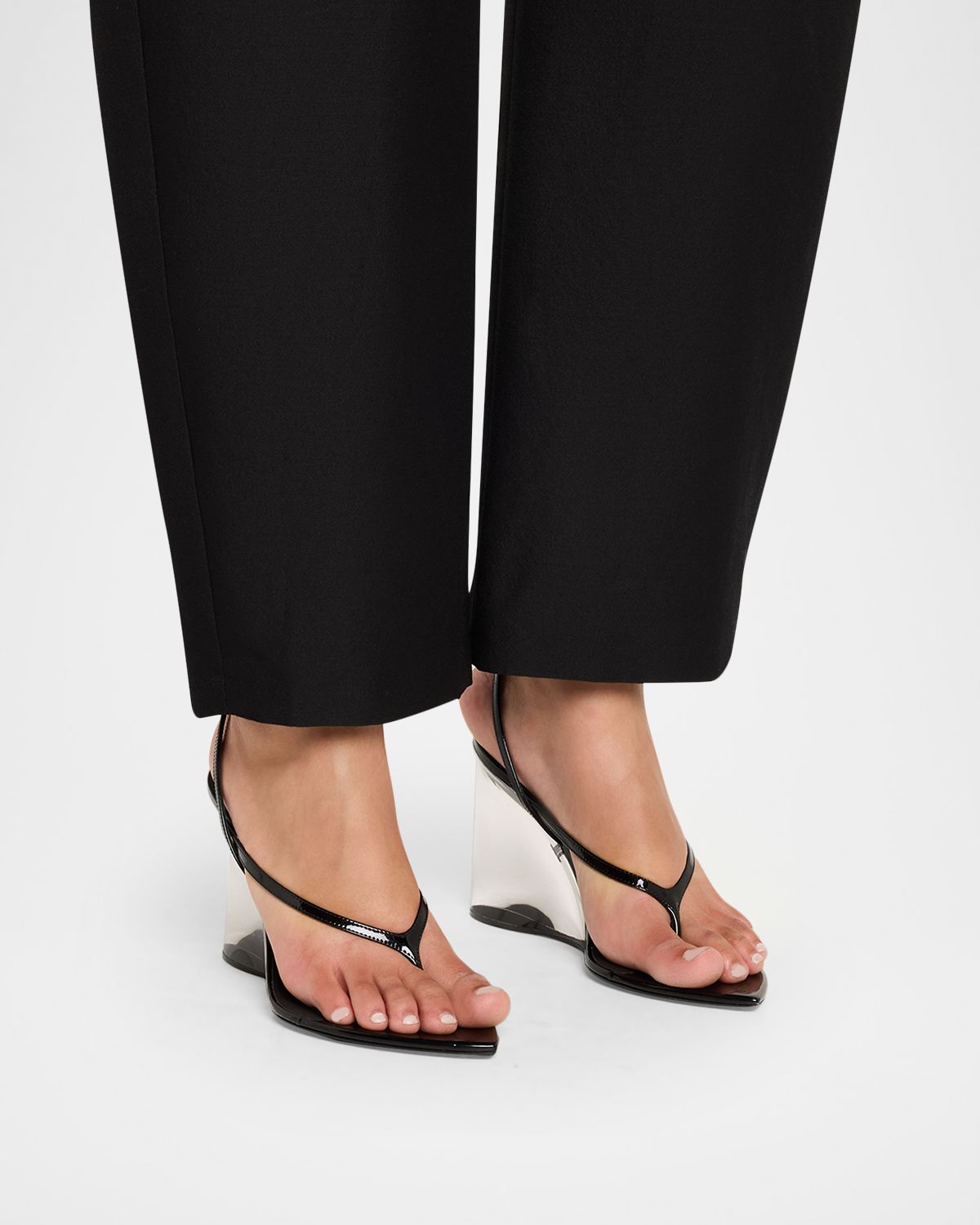ALAÏA 90mm Patent Leather Wedge Sandals | Thumbnail 7 ALAÏA 90mm Patent Leather Wedge Sandals | Thumbnail 7