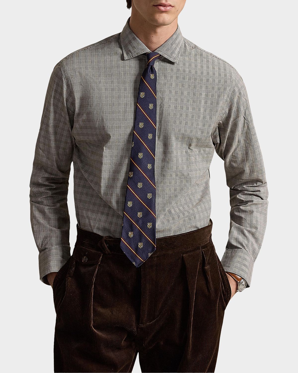 Polo Ralph Lauren Men 's Classic Fit Glen Plaid Poplin Sport Shirt | Thumbnail 4