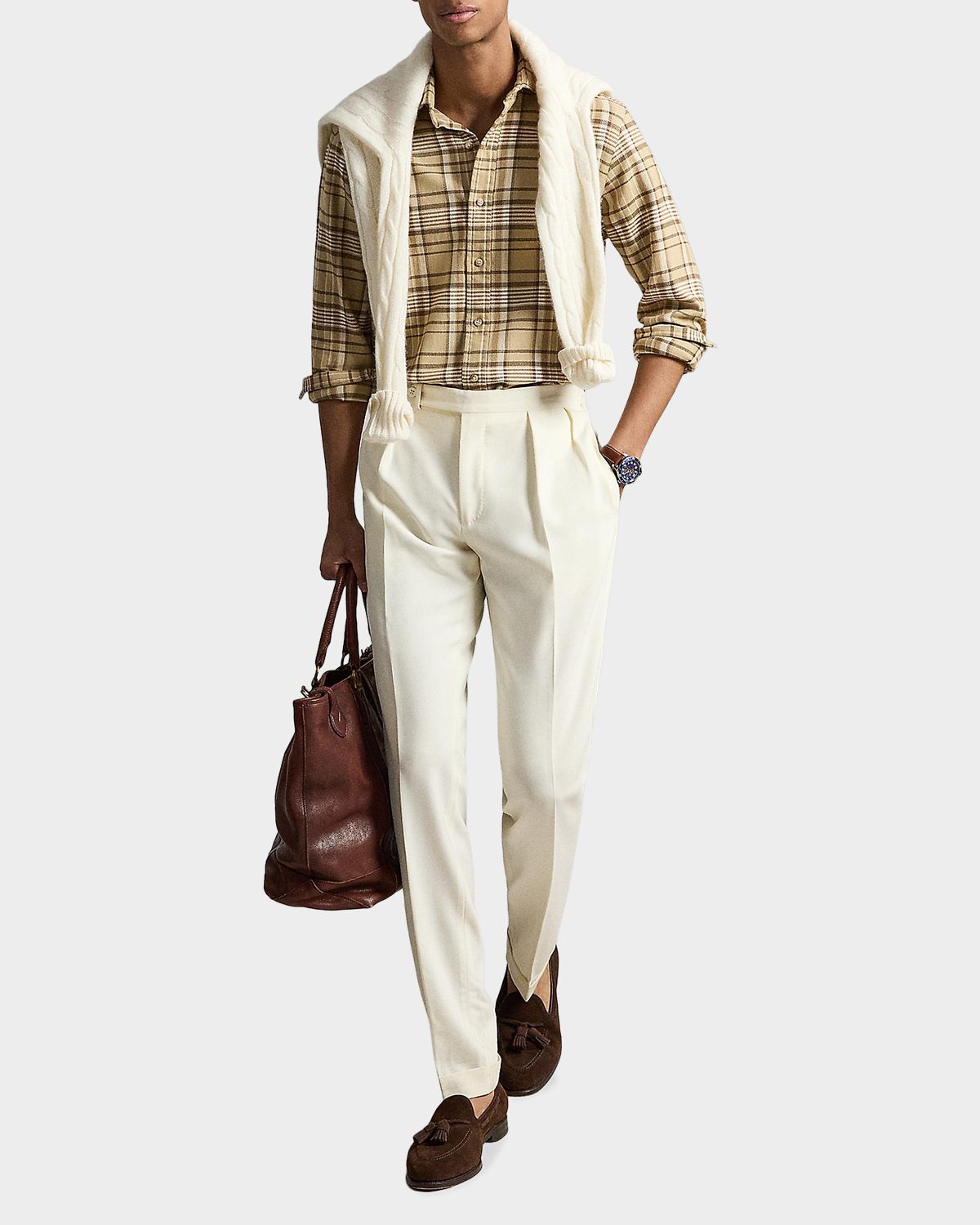 Polo Ralph Lauren Men 's Classic Fit Plaid Flannel Button-Down Shirt