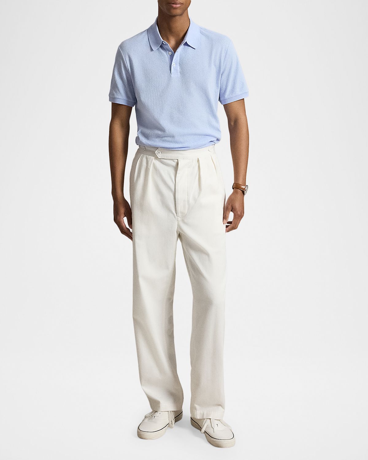 Polo Ralph Lauren Men 's Pointelle Jersey Knit Polo Shirt