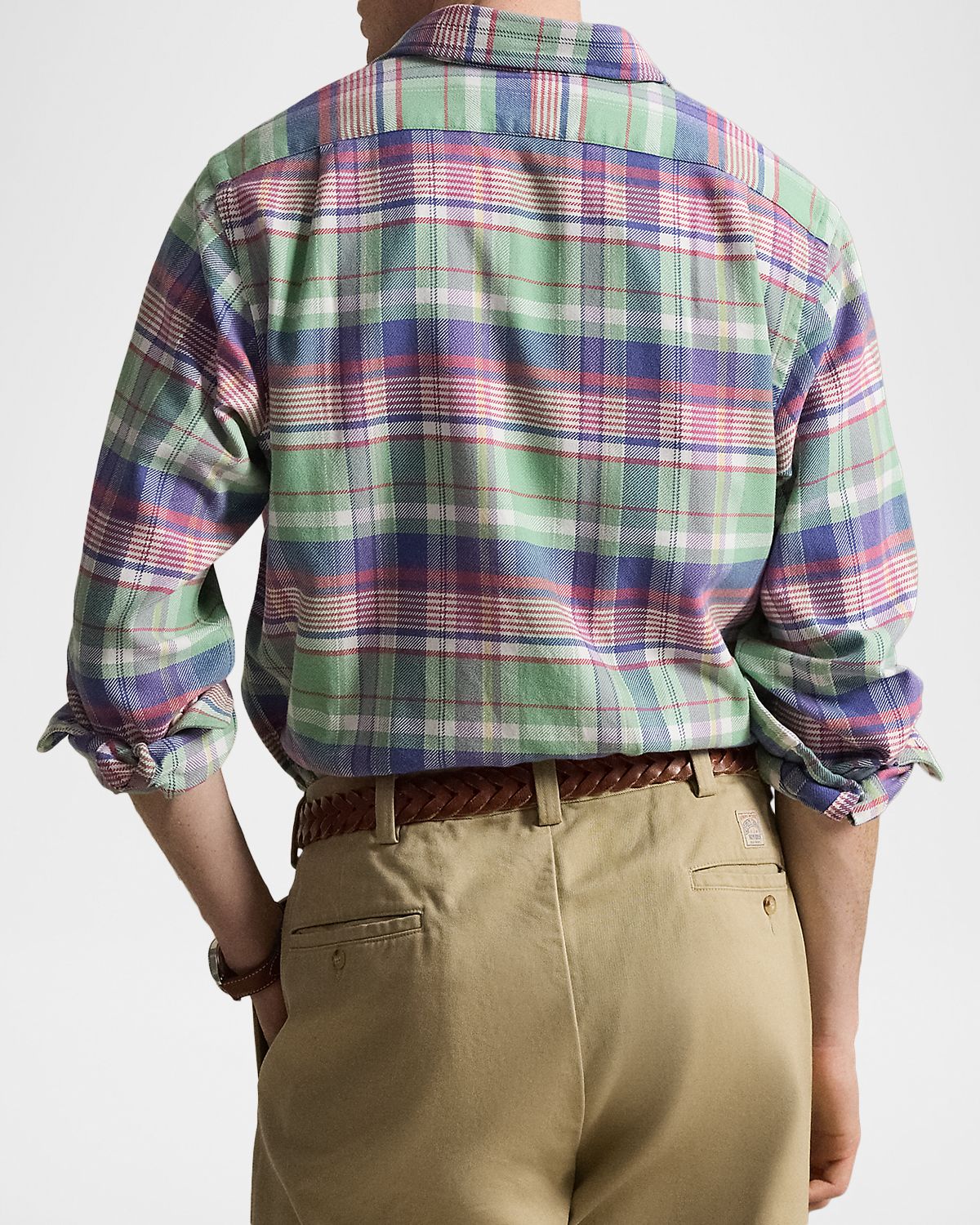 Polo Ralph Lauren Men 's Classic Fit Plaid Flannel Button-Down Shirt | Thumbnail 3 Polo Ralph Lauren Men 's Classic Fit Plaid Flannel Button-Down Shirt | Thumbnail 3