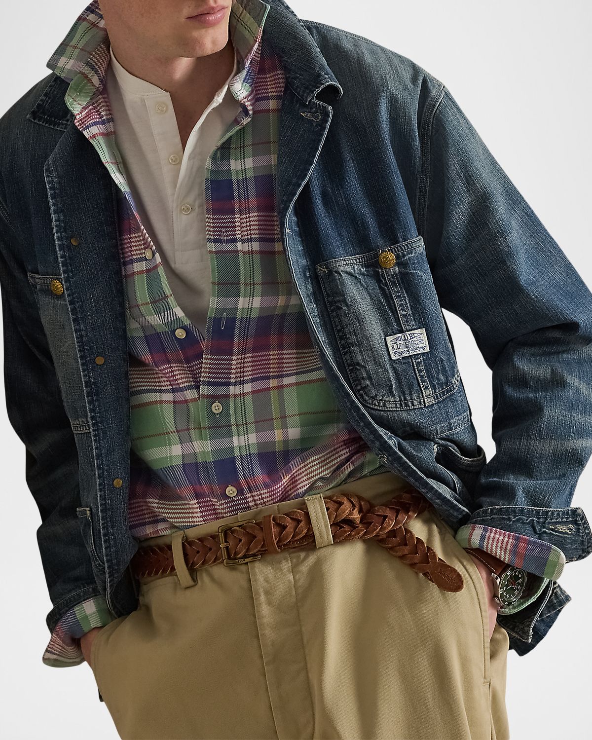 Polo Ralph Lauren Men 's Classic Fit Plaid Flannel Button-Down Shirt | Thumbnail 6 Polo Ralph Lauren Men 's Classic Fit Plaid Flannel Button-Down Shirt | Thumbnail 6