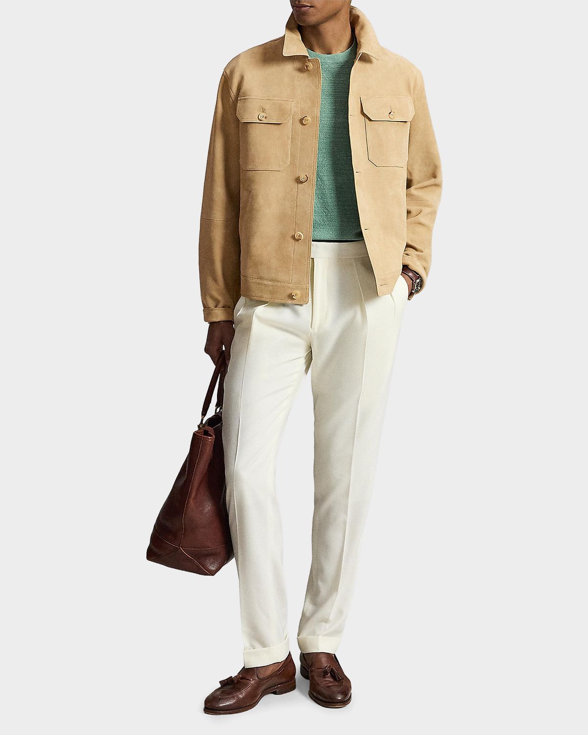 Polo Ralph Lauren Men 's The Ashdale Suede Shirt Jacket