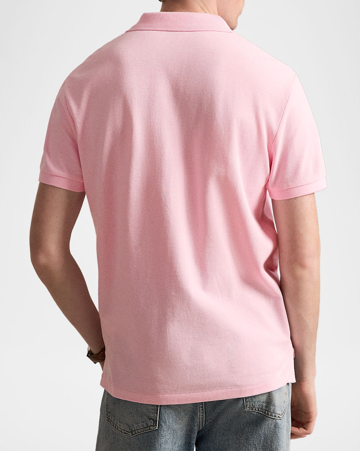 Polo Ralph Lauren Men 's Cotton Mesh Embroidered-Pony Polo Shirt | Thumbnail 3 Polo Ralph Lauren Men 's Cotton Mesh Embroidered-Pony Polo Shirt | Thumbnail 3