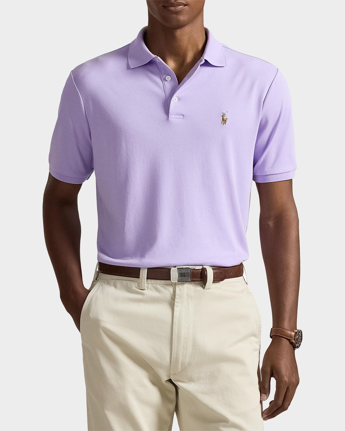 Polo Ralph Lauren Men 's Cotton Interlock Embroidered-Pony Polo Shirt | Thumbnail 4