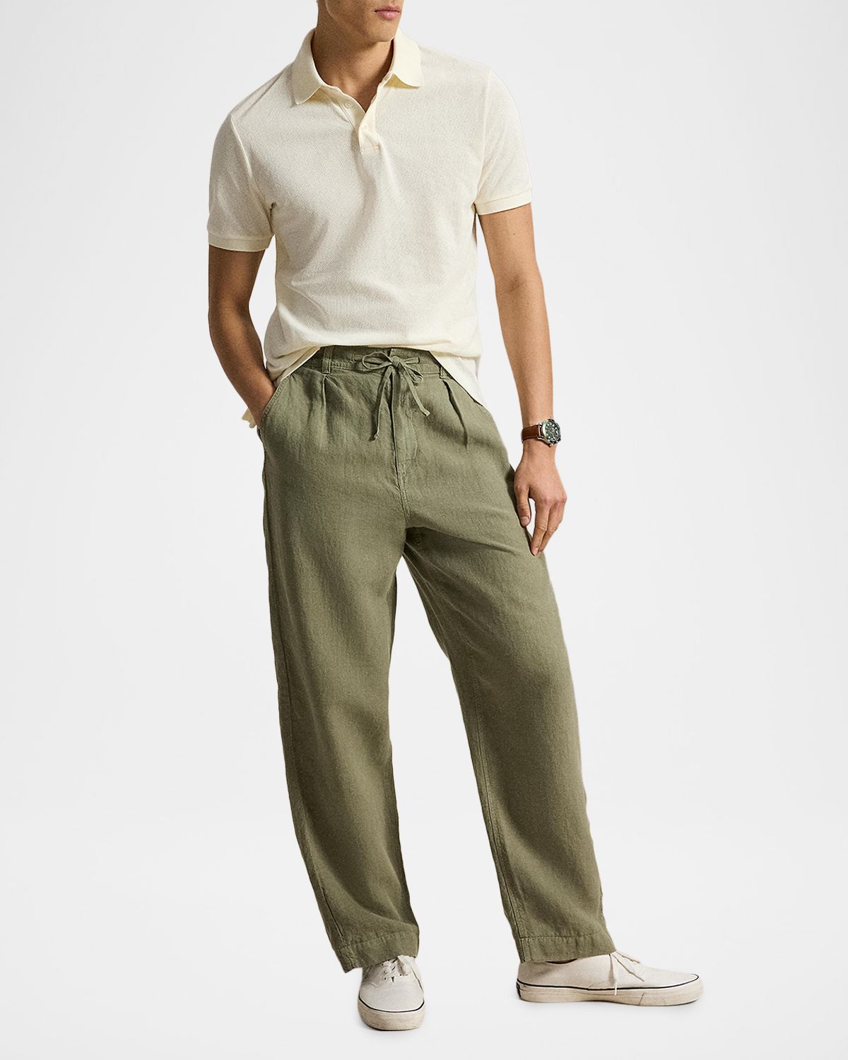 Polo Ralph Lauren Men 's Pointelle Jersey Knit Polo Shirt