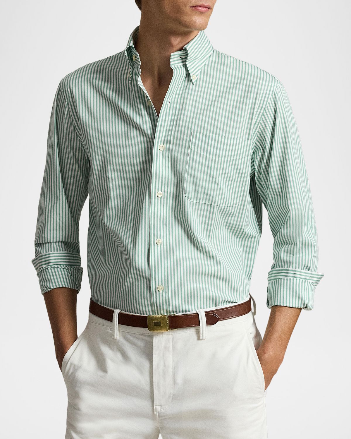 Polo Ralph Lauren en 's Poplin Bengal Stripe Sport Shirt | Thumbnail 4 Polo Ralph Lauren en 's Poplin Bengal Stripe Sport Shirt | Thumbnail 4