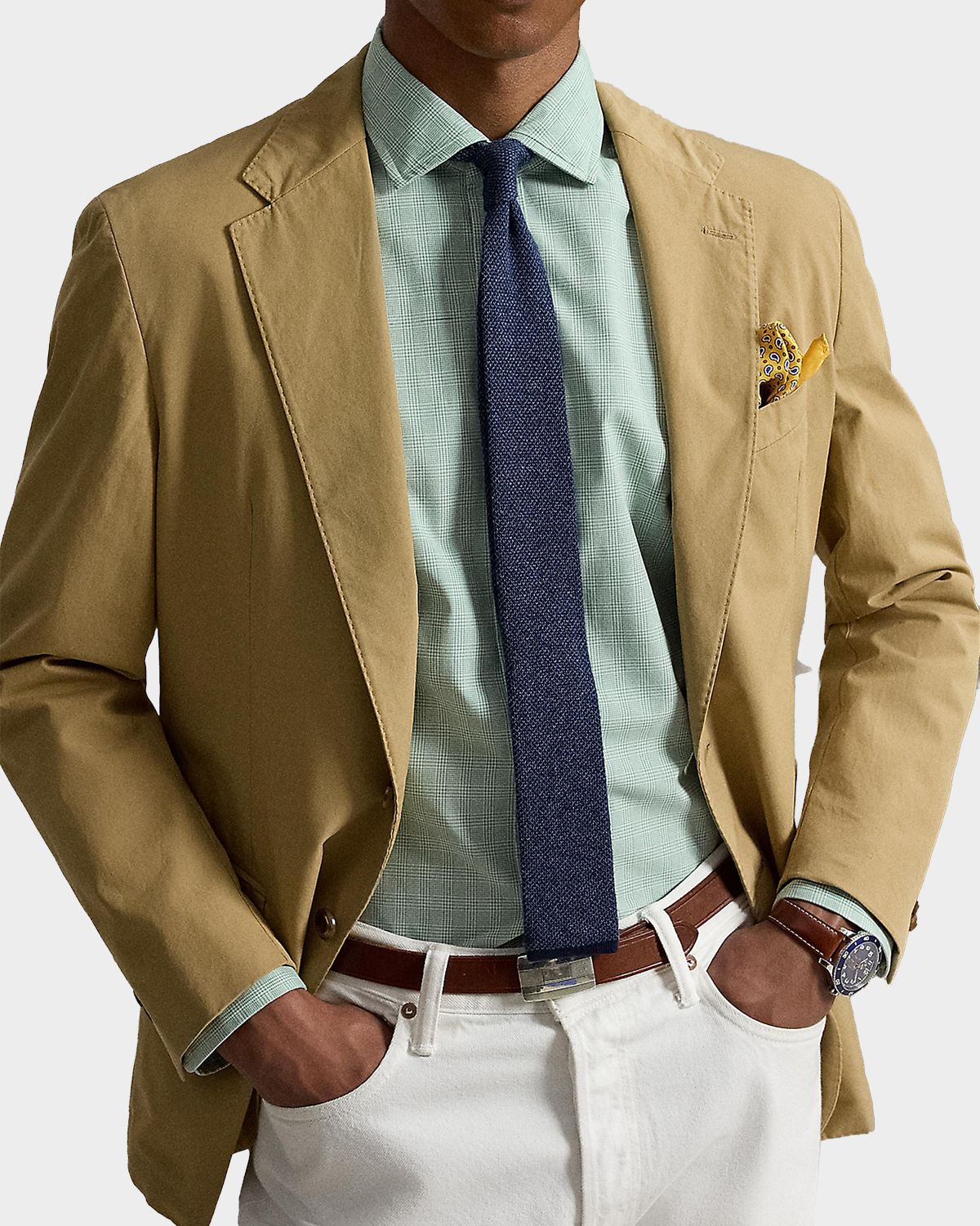 Polo Ralph Lauren Men 's Classic Fit Glen Plaid Poplin Sport Shirt | Thumbnail 6