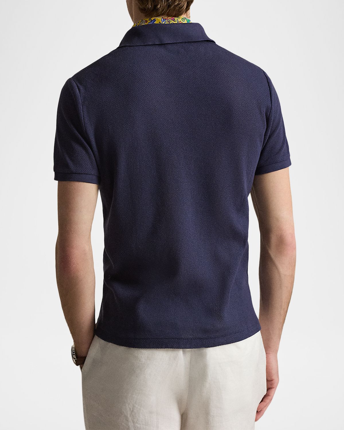 Polo Ralph Lauren Men 's Pointelle Jersey Polo Shirt | Thumbnail 3 Polo Ralph Lauren Men 's Pointelle Jersey Polo Shirt | Thumbnail 3