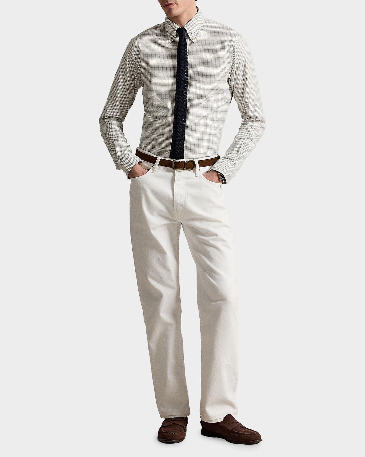 Polo Ralph Lauren Men 's Classic Fit Tattersall Twill Sport Shirt | Thumbnail 2
