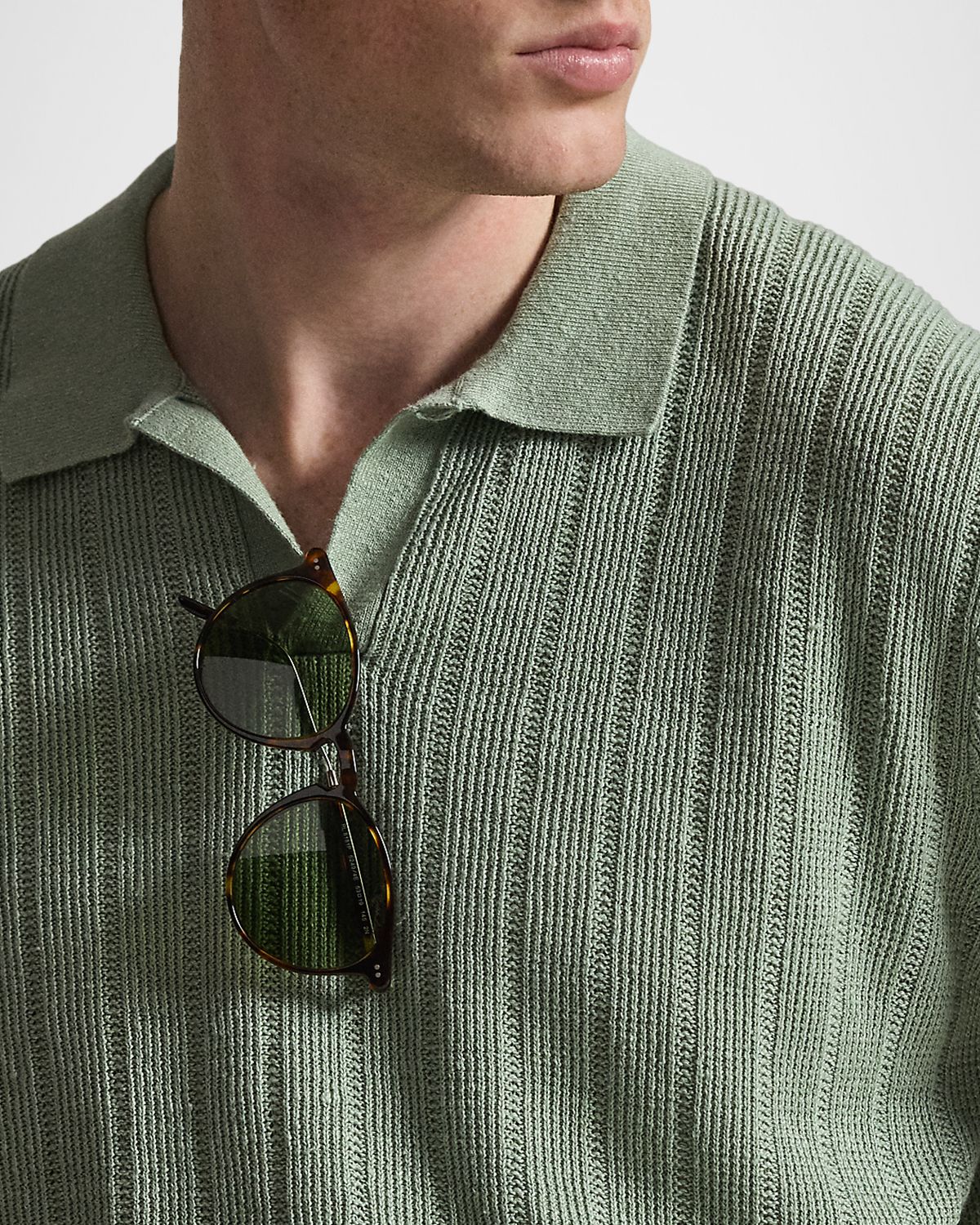 Polo Ralph Lauren Men 's Linen Pointelle Knit Short Sleeve Sweater | Thumbnail 5 Polo Ralph Lauren Men 's Linen Pointelle Knit Short Sleeve Sweater | Thumbnail 5