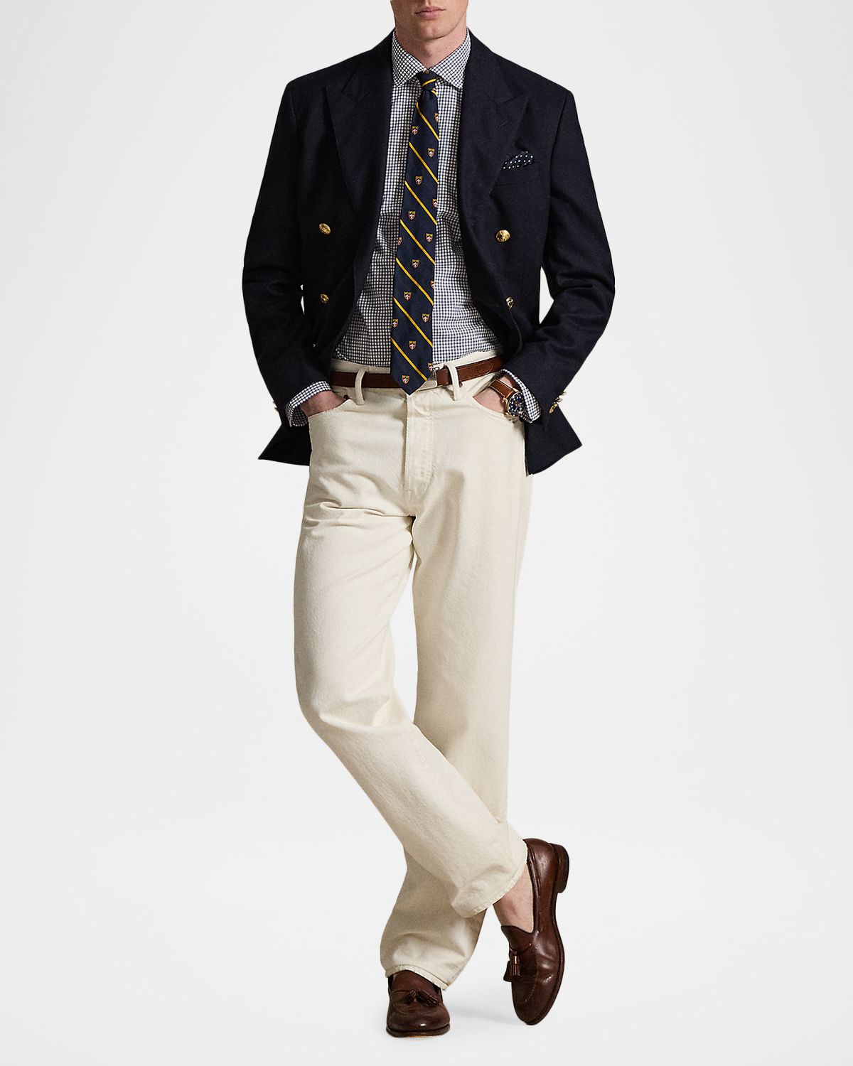 Polo Ralph Lauren Men 's Classic-Fit Grid Check Poplin Sport Shirt | Thumbnail 2 Polo Ralph Lauren Men 's Classic-Fit Grid Check Poplin Sport Shirt | Thumbnail 2